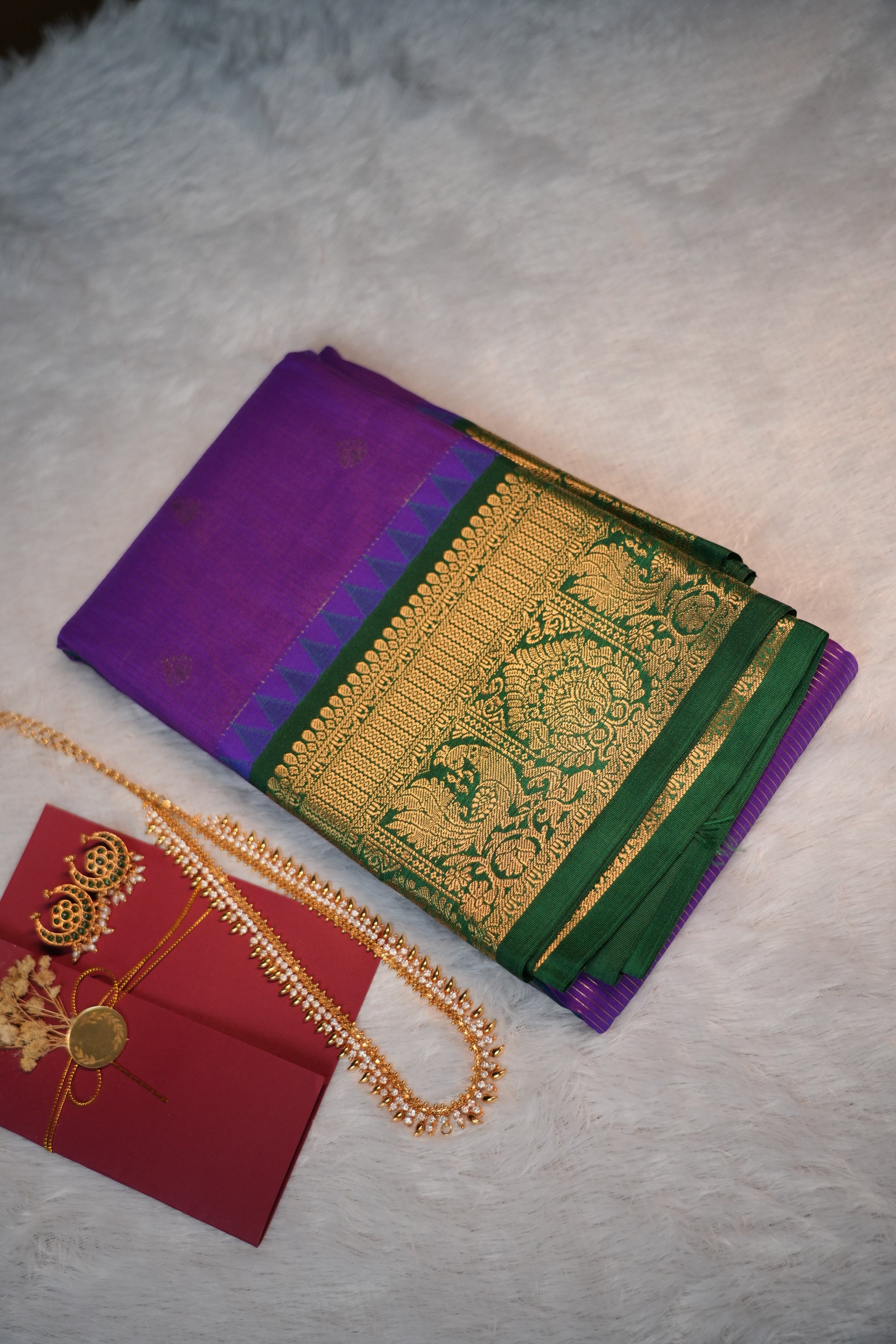 Premium Kanchipuram Soft Silk-Purple
