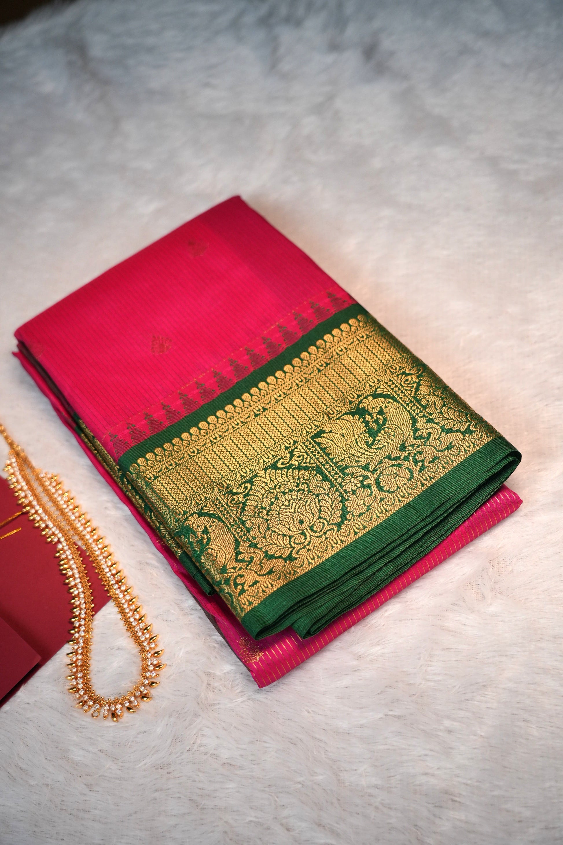 Premium Kanchipuram Soft Silk-Magenta