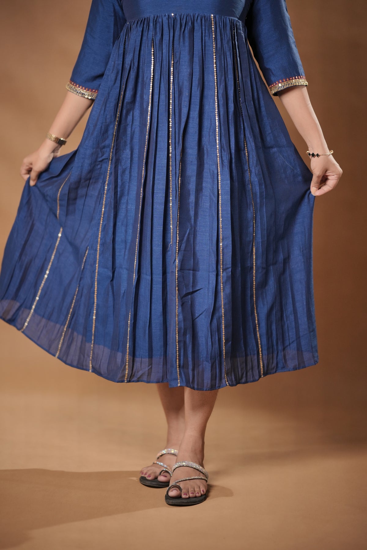 Ethnic Blue Anarkali Kurti