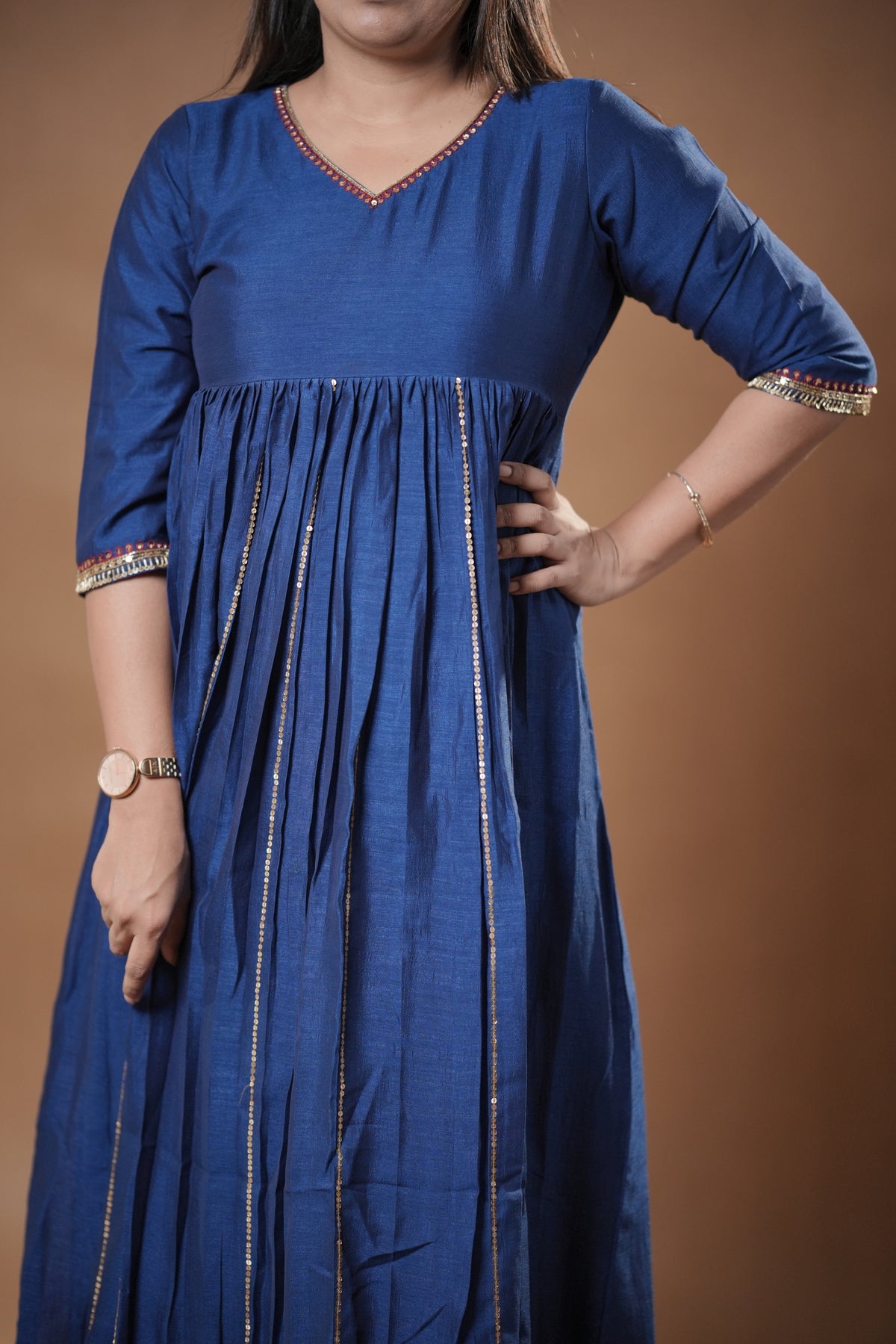 Ethnic Blue Anarkali Kurti