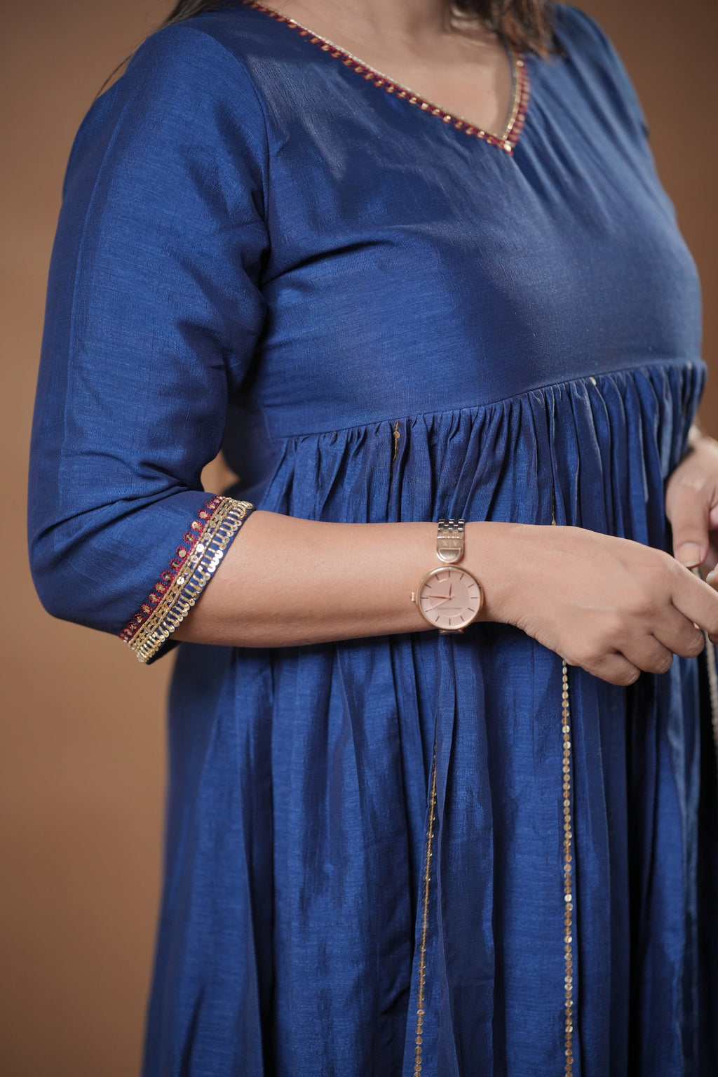 Ethnic Blue Anarkali Kurti