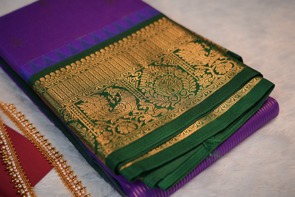 Premium Kanchipuram Soft Silk-Purple