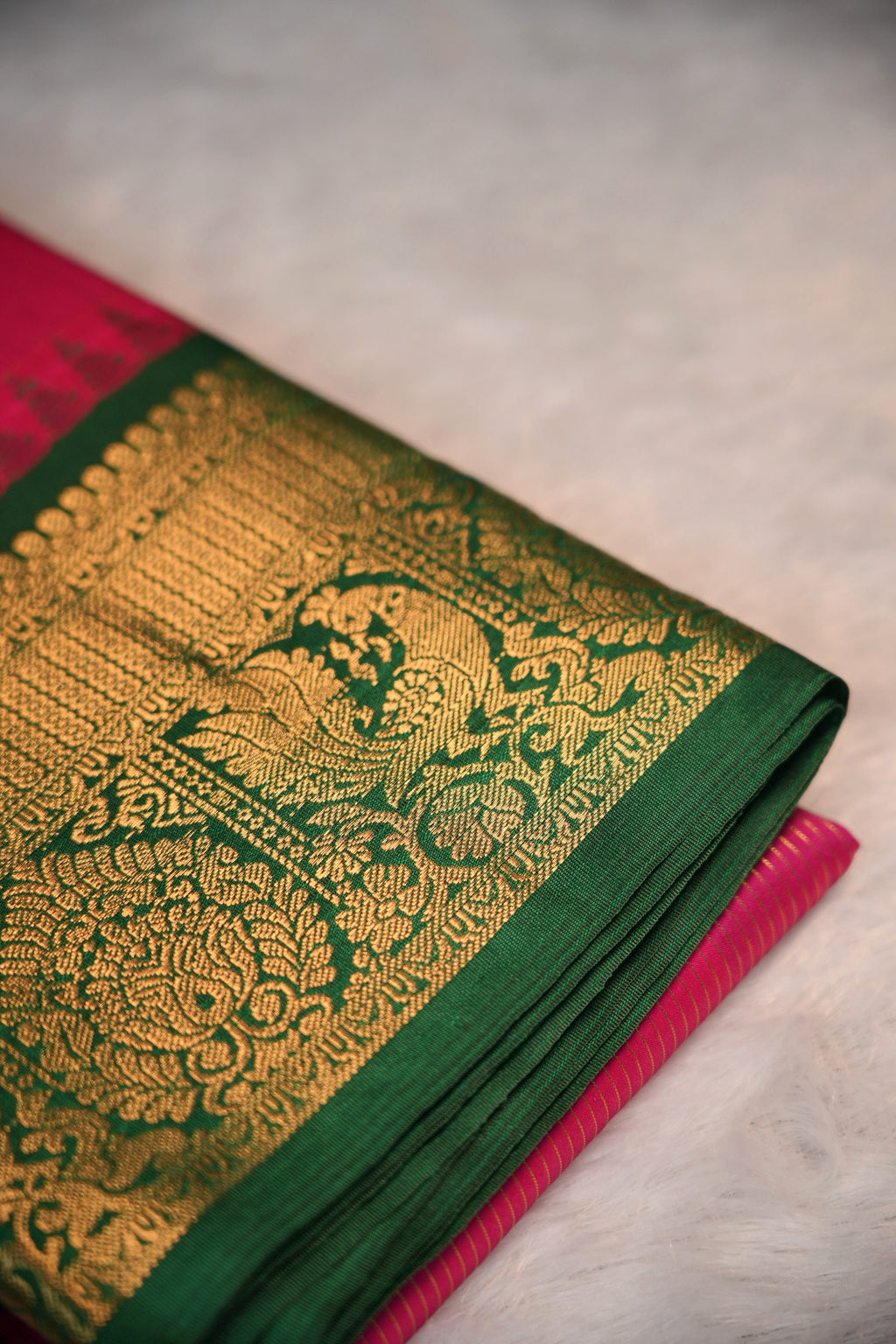 Premium Kanchipuram Soft Silk-Magenta