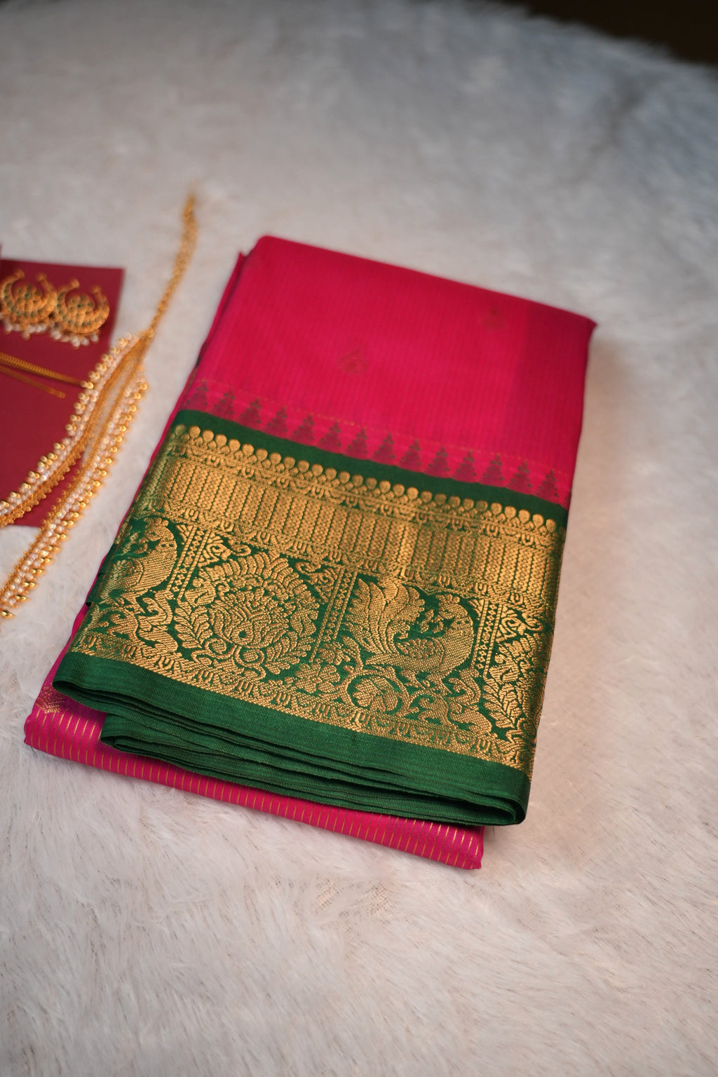 Premium Kanchipuram Soft Silk-Magenta