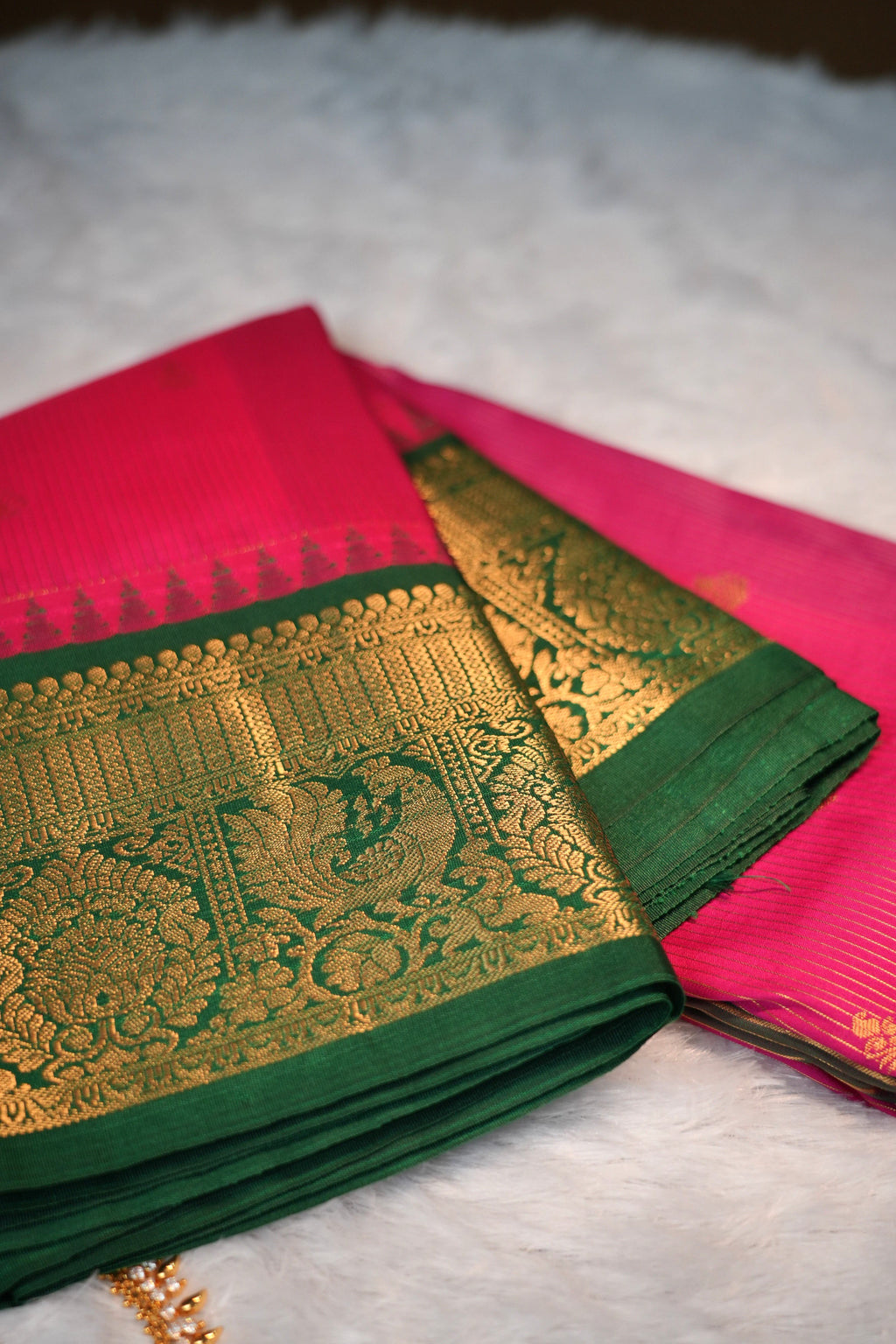 Premium Kanchipuram Soft Silk-Magenta