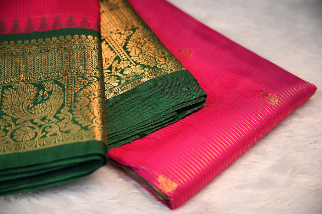 Premium Kanchipuram Soft Silk-Magenta