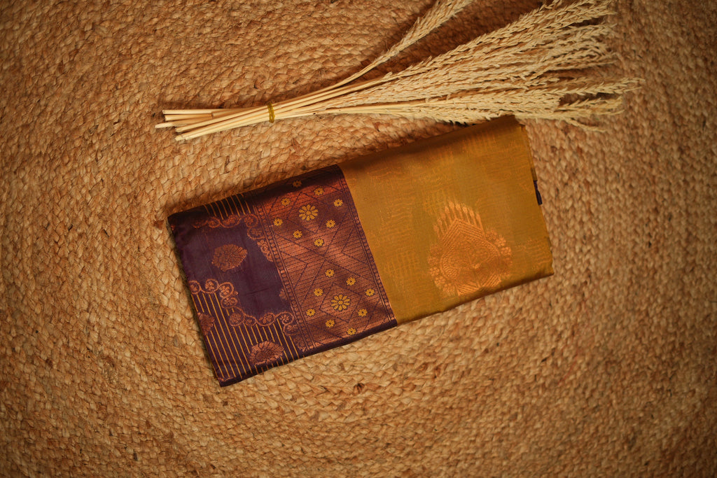Gold with purple