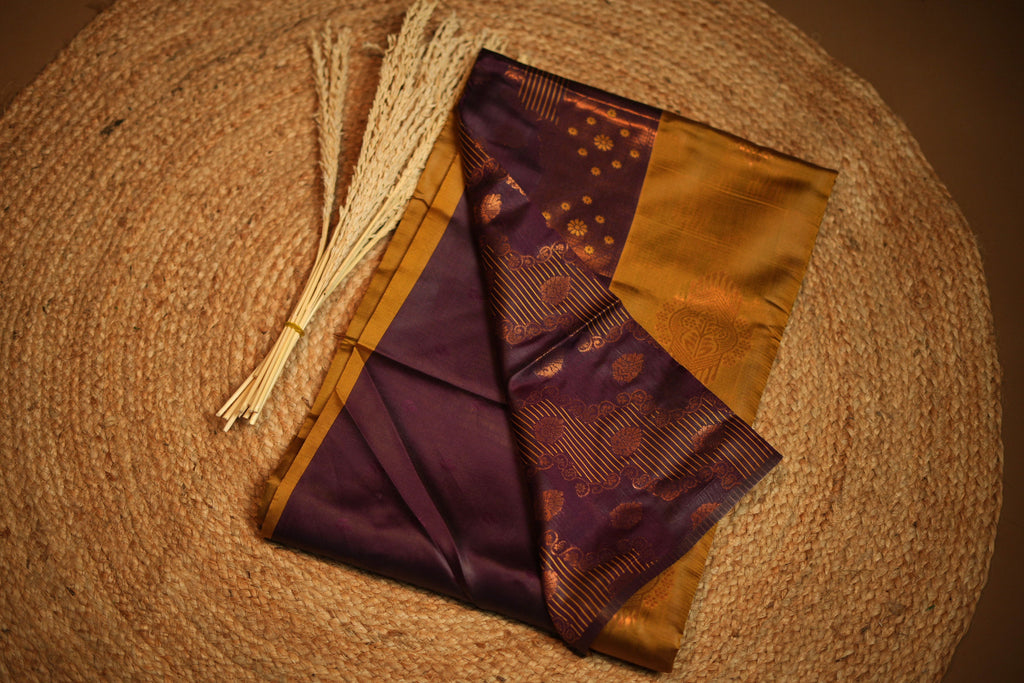 Gold with purple