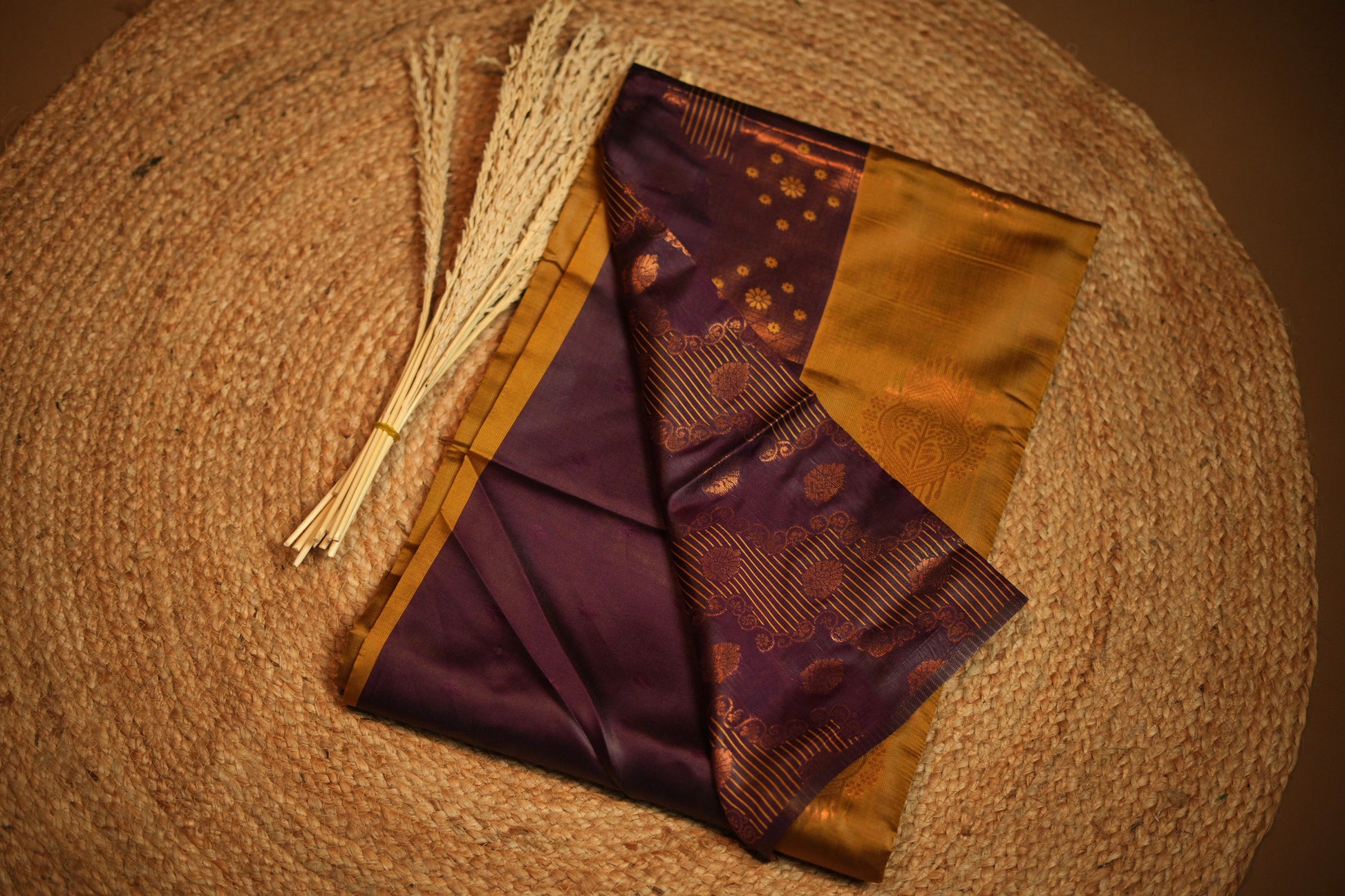 Gold with purple