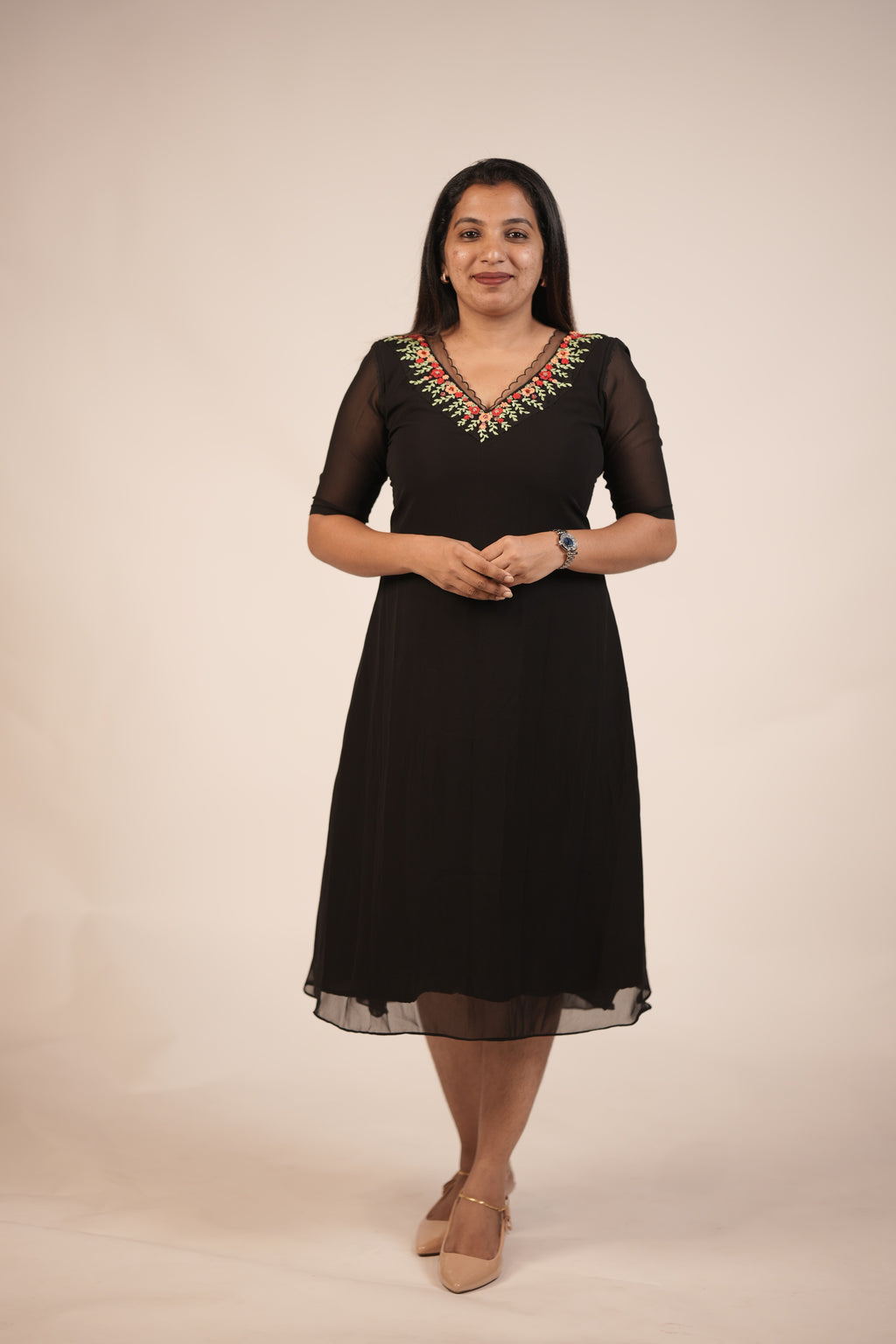 Premium Floral Black -Orchid