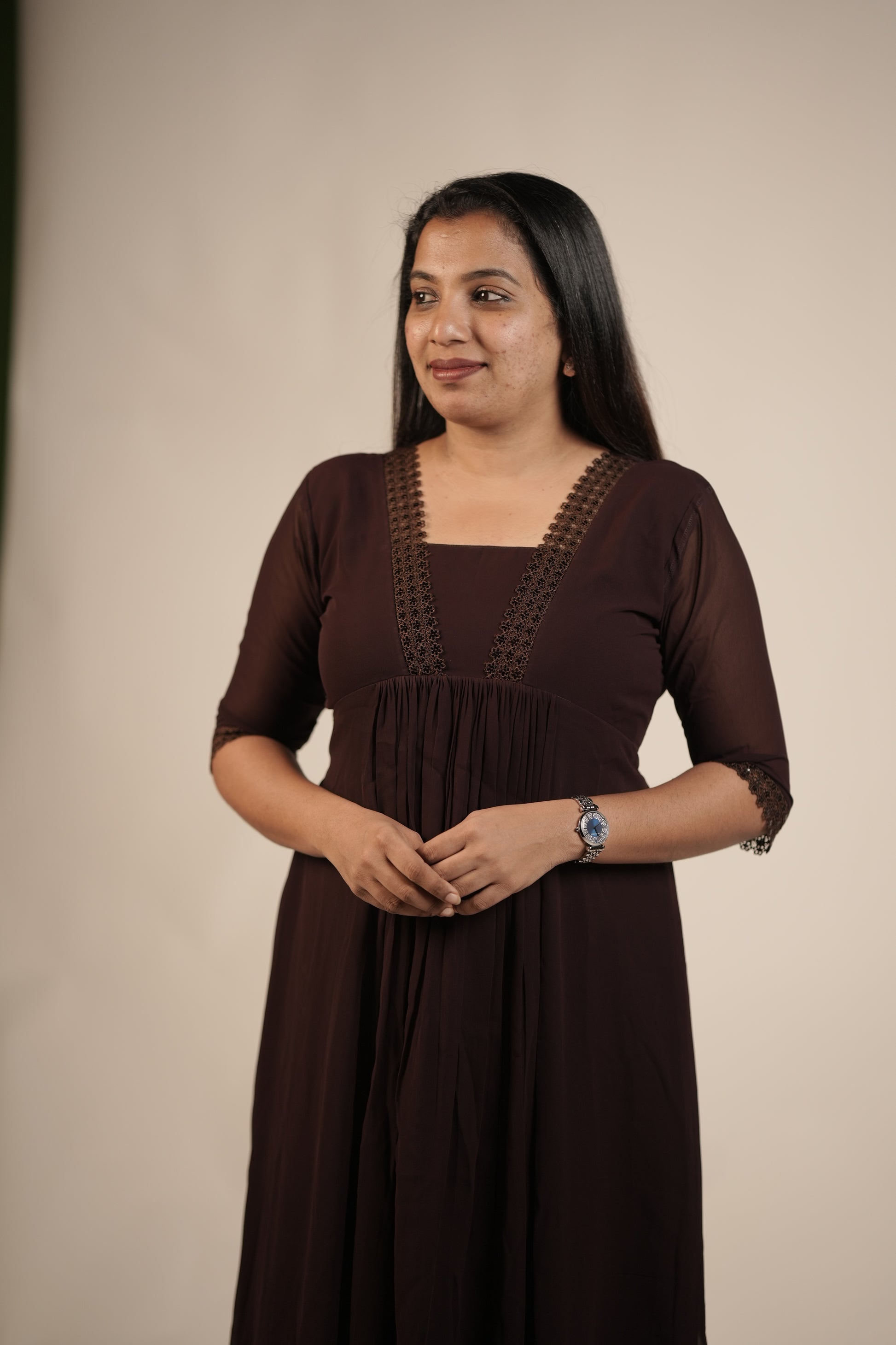 A-Line Casual Top -Dark Maroon