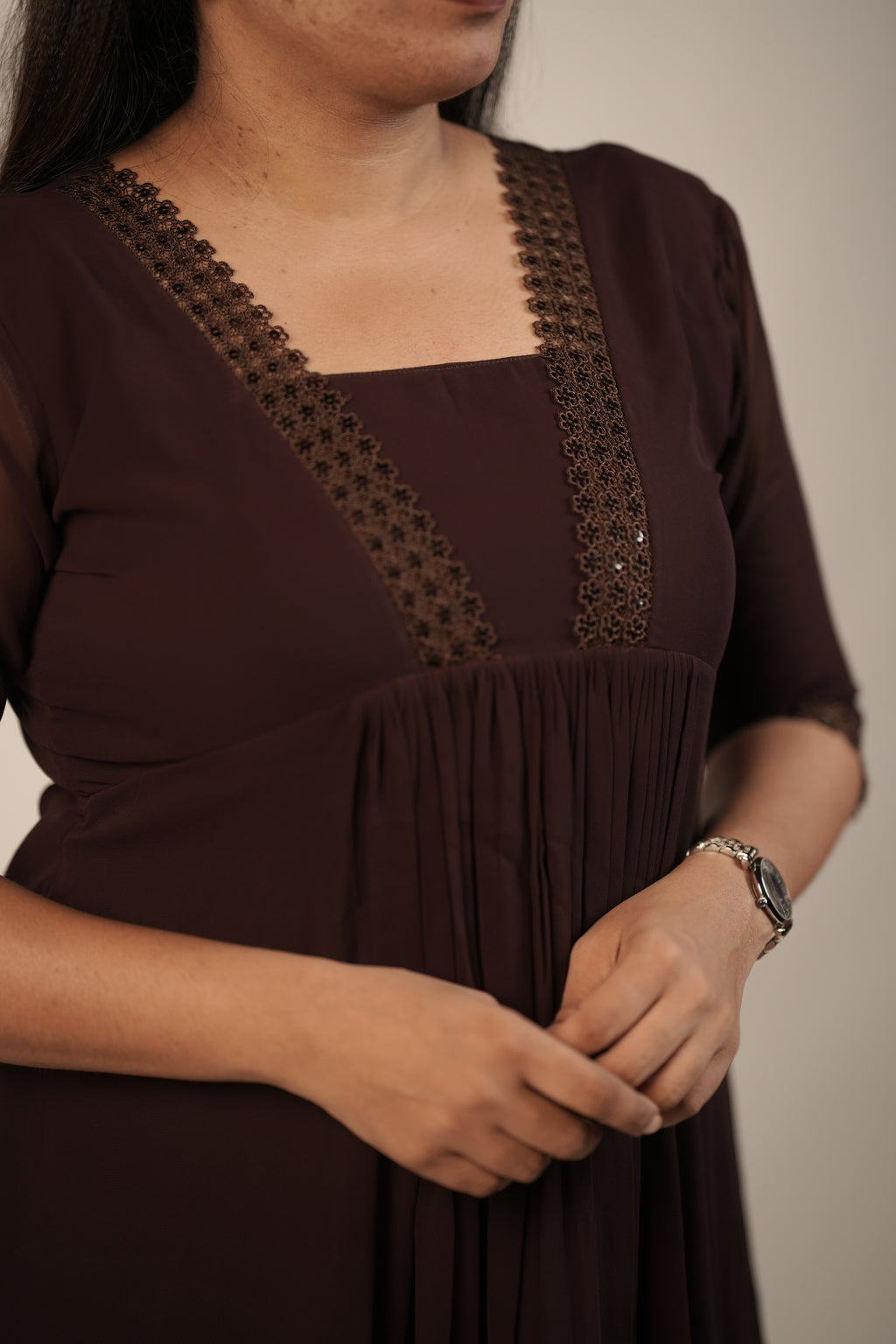 A-Line Casual Top -Dark Maroon
