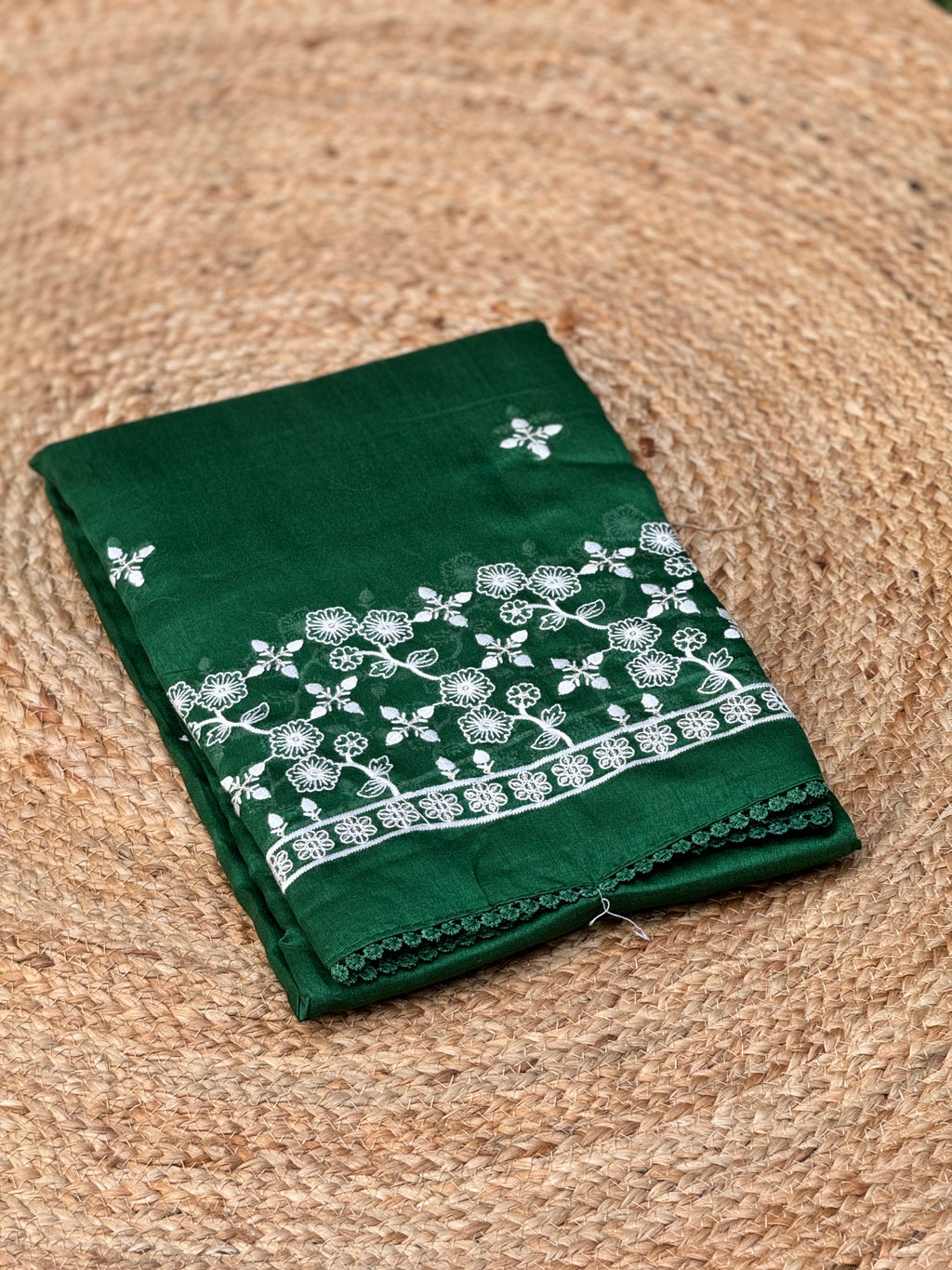 Thread work saree