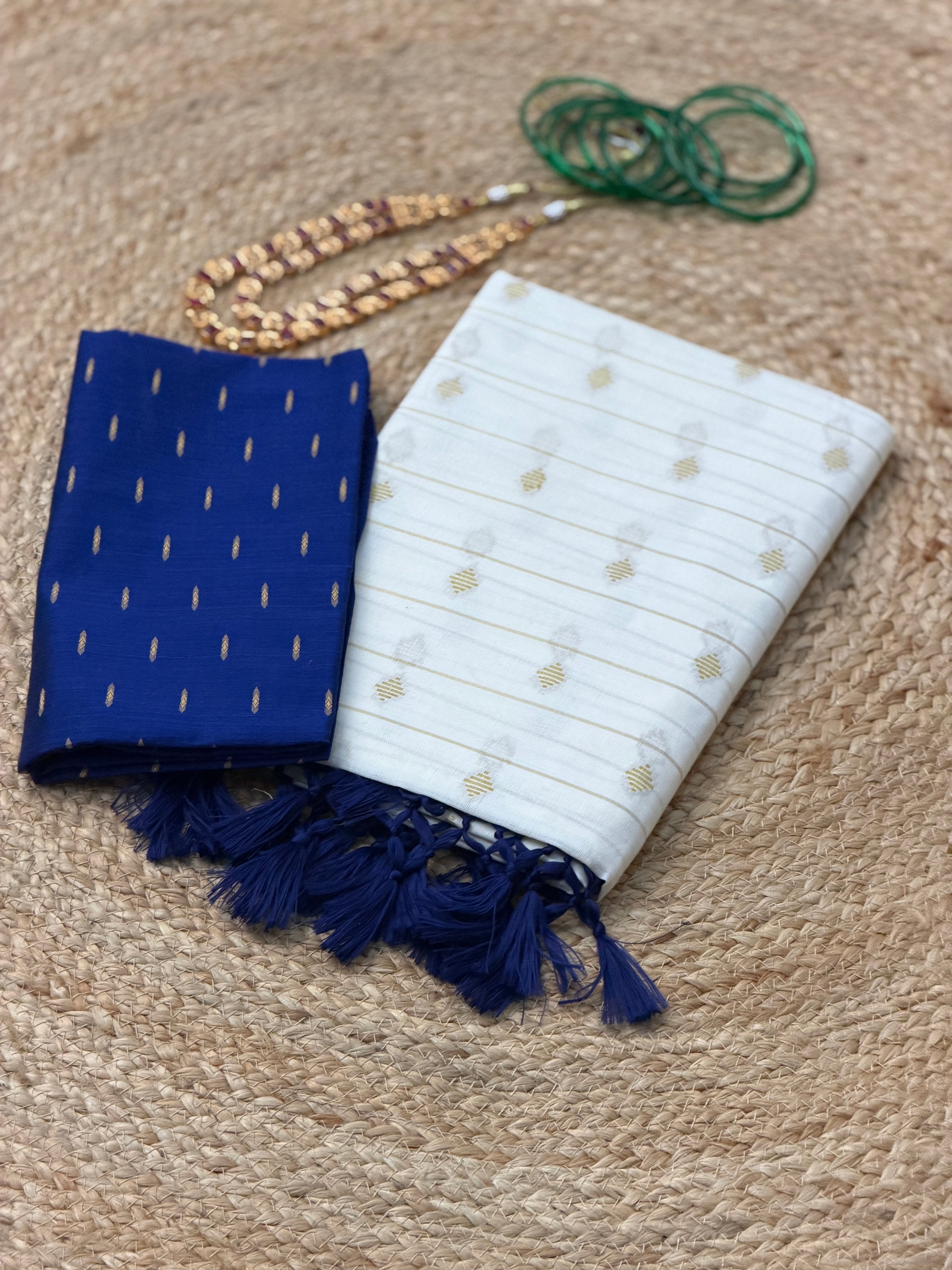 cotton Butta work Sree with Blouse