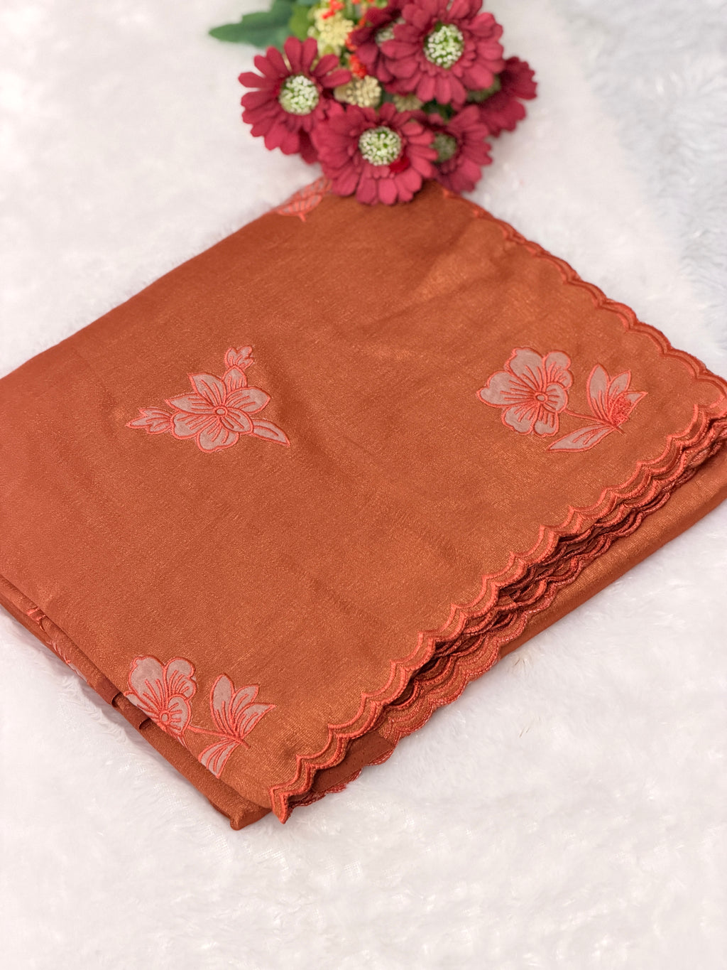 Cotton silk saree with Floral design