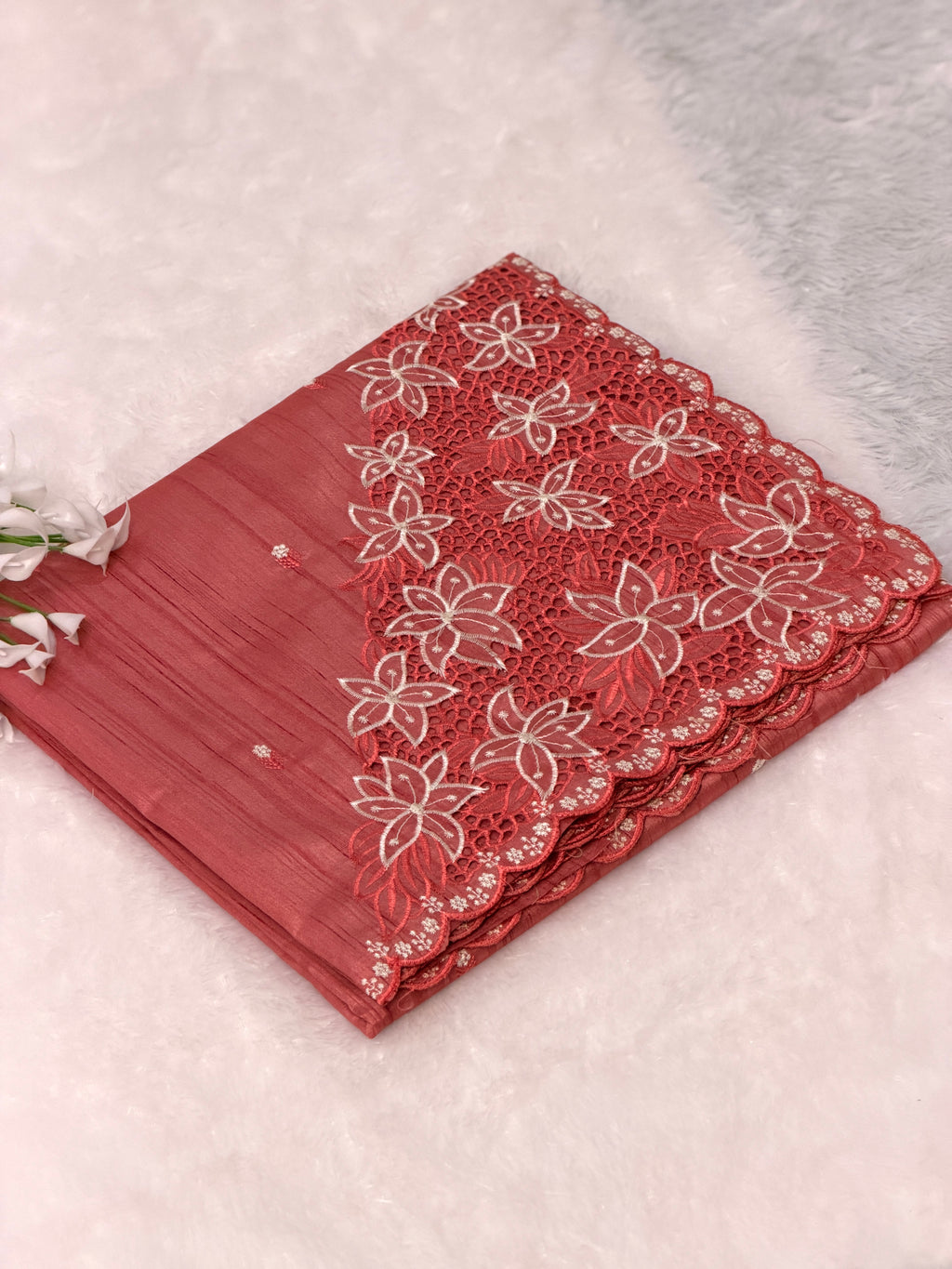 Elegant Cutwork Saree