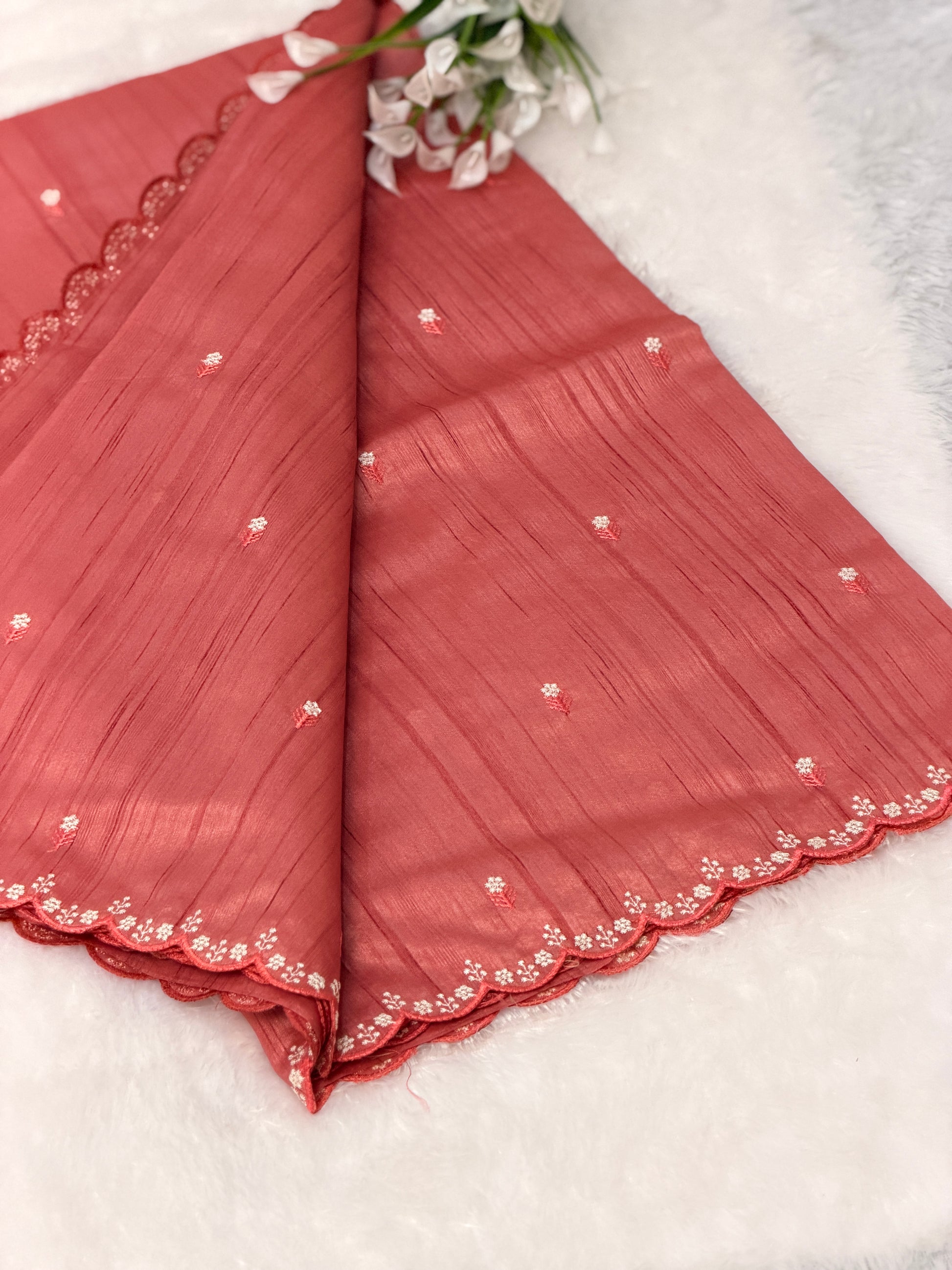 Elegant Cutwork Saree
