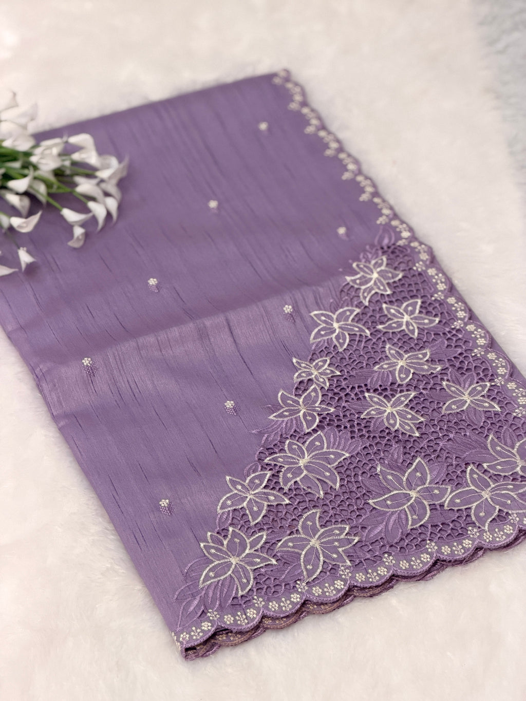 Elegant Cutwork Saree