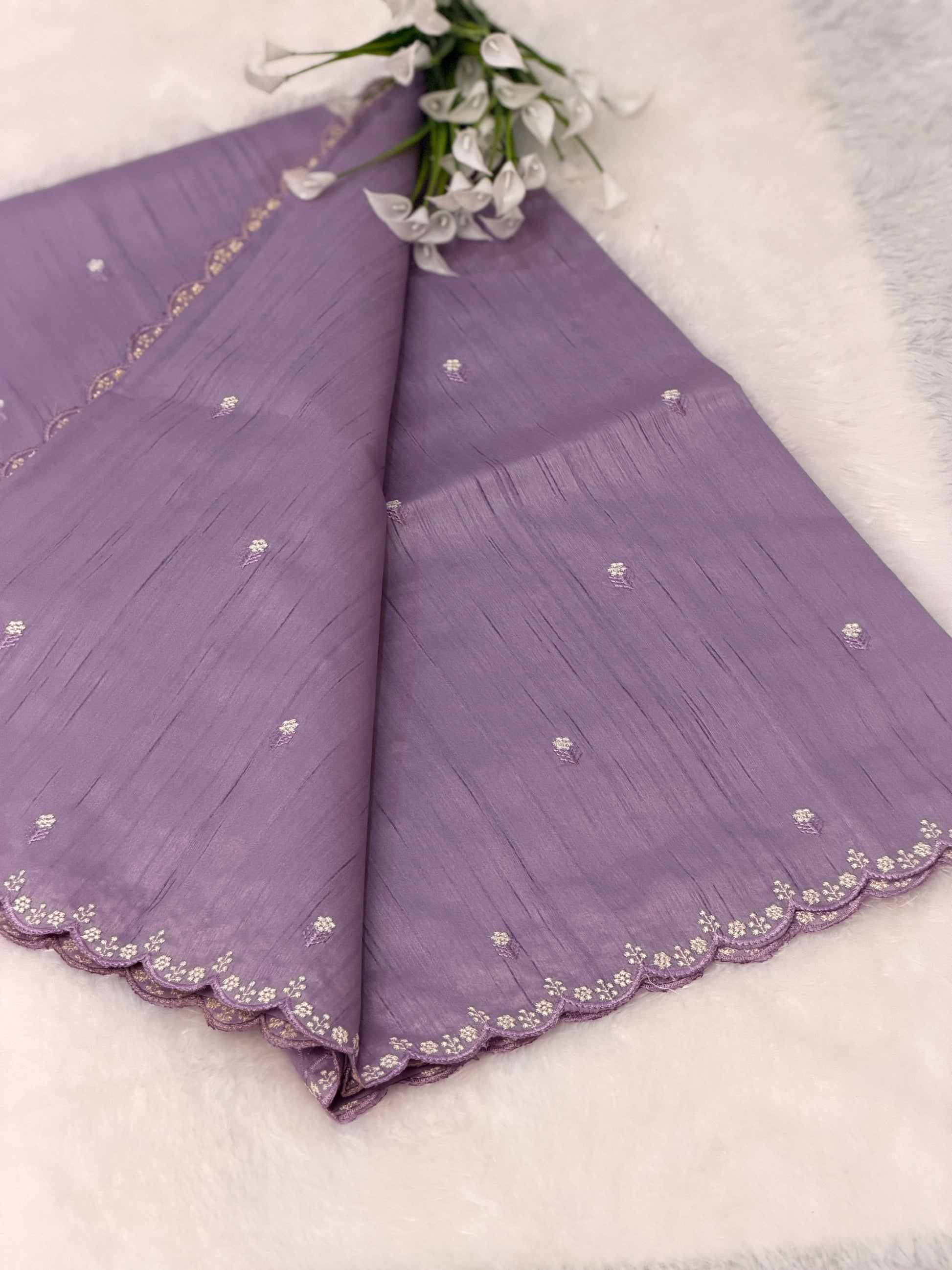 Elegant Cutwork Saree