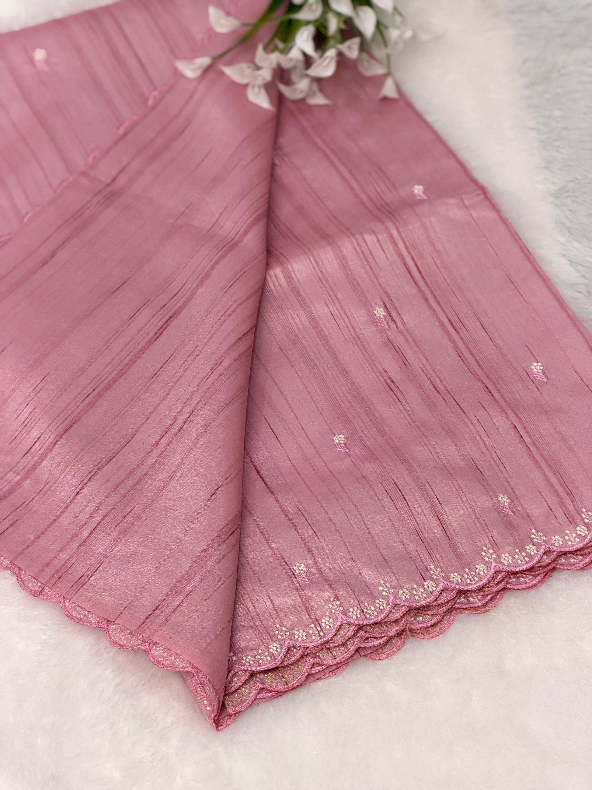 Elegant Cutwork Saree