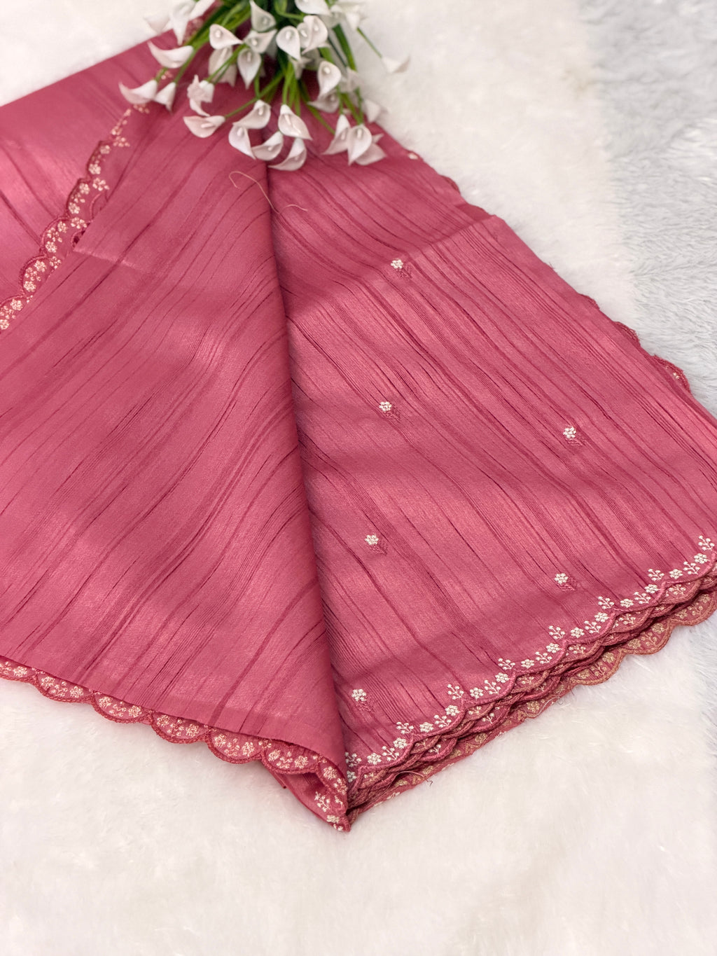 Elegant Cutwork Saree