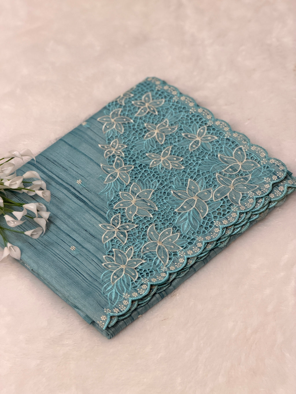 Elegant Cutwork saree