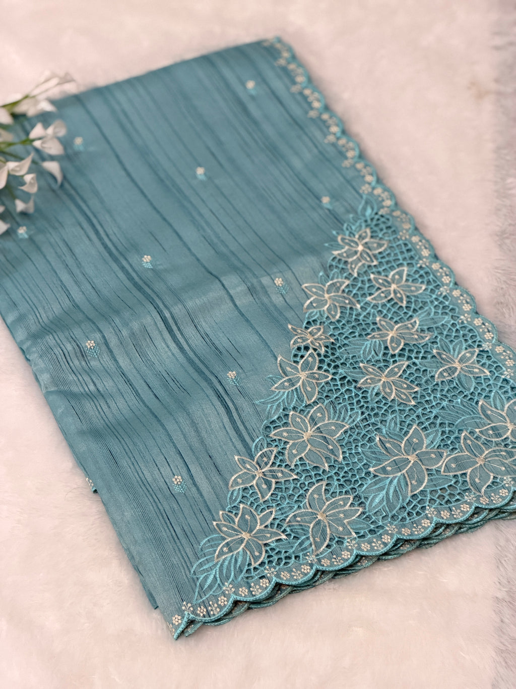 Elegant Cutwork saree