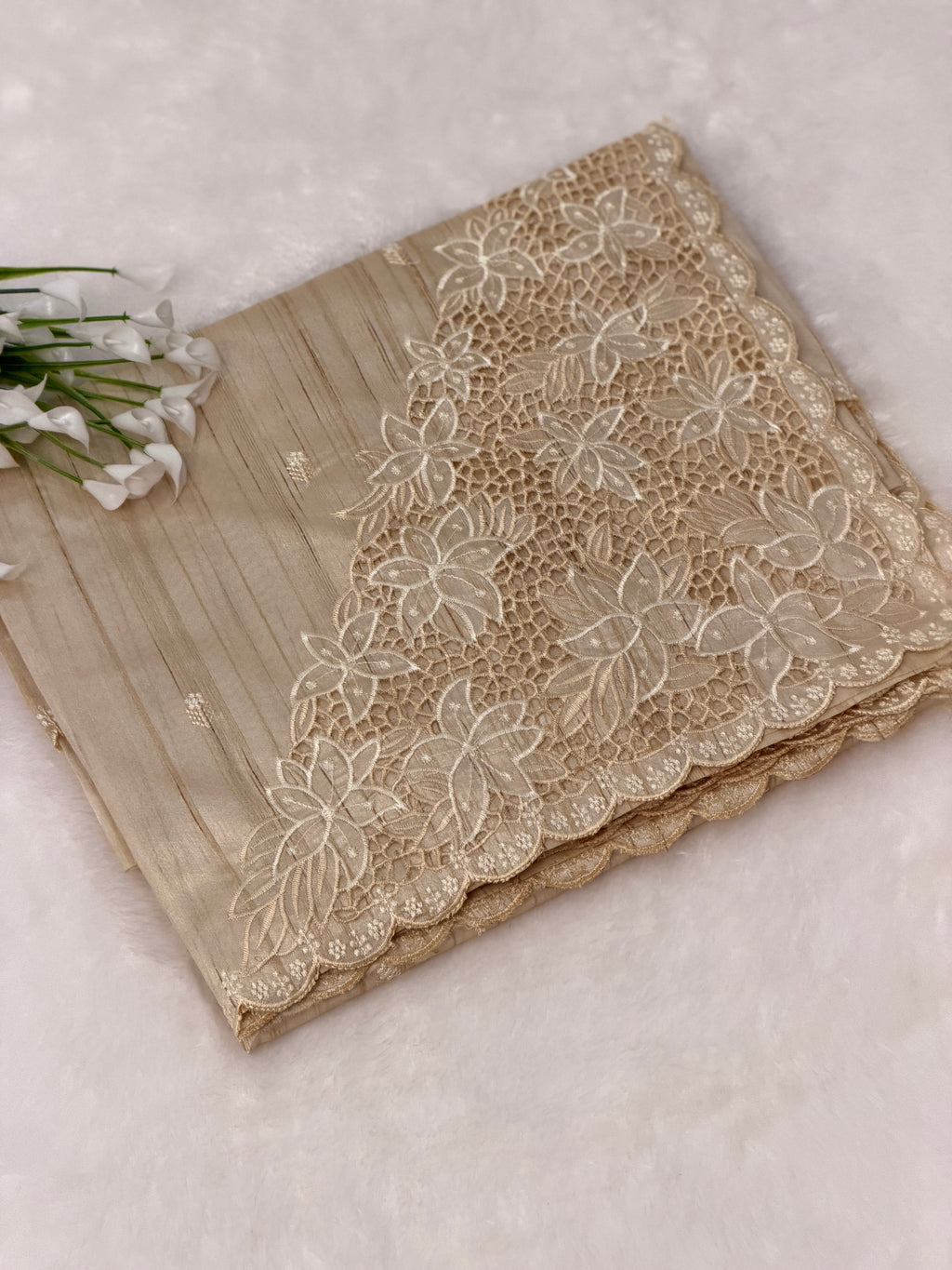 Elegant Cutwork Saree