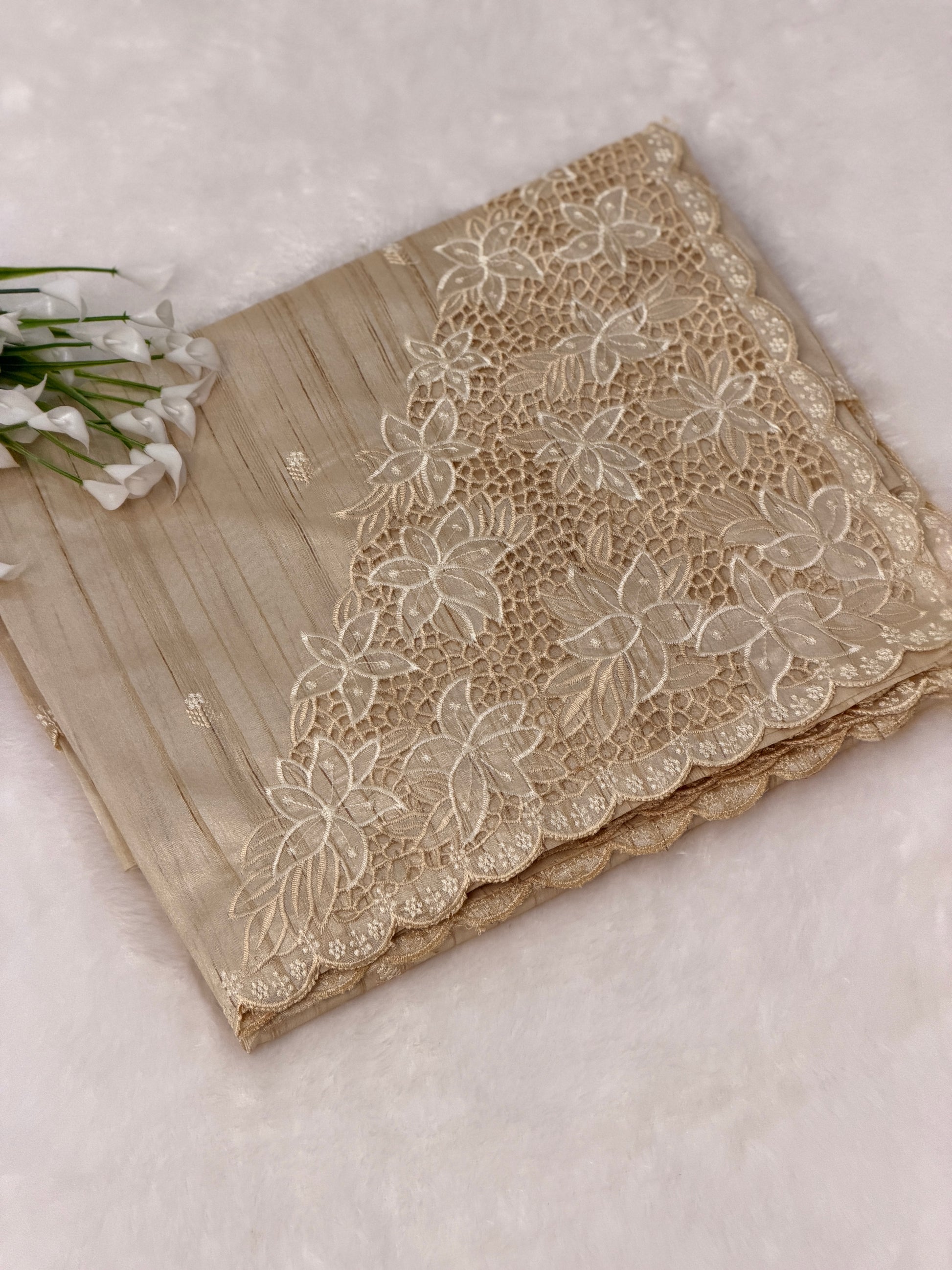 Elegant Cutwork Saree
