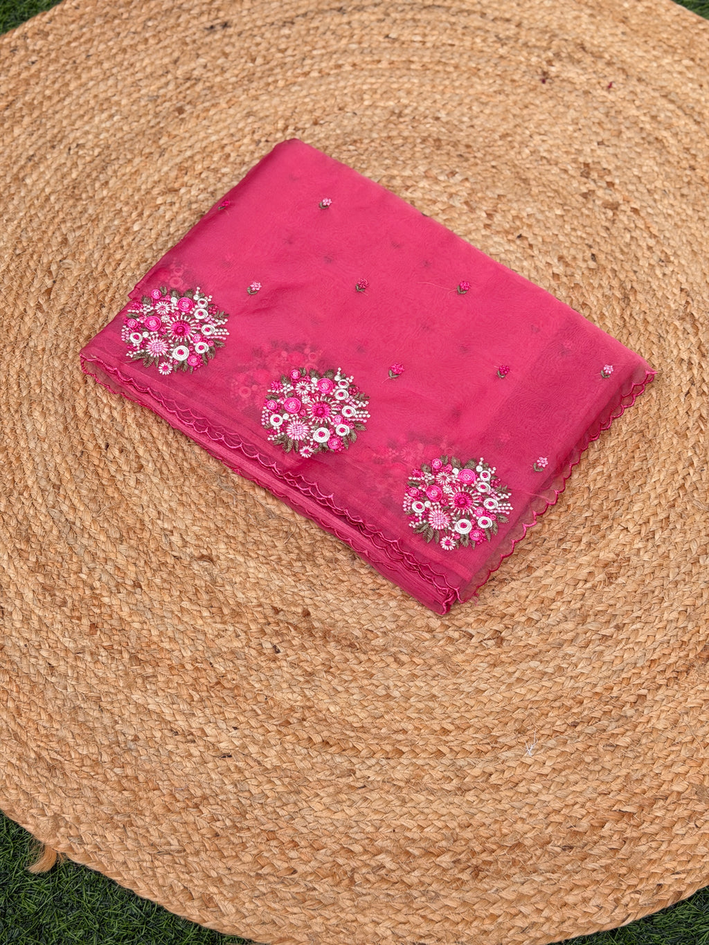 Organza with Flower Embroidery