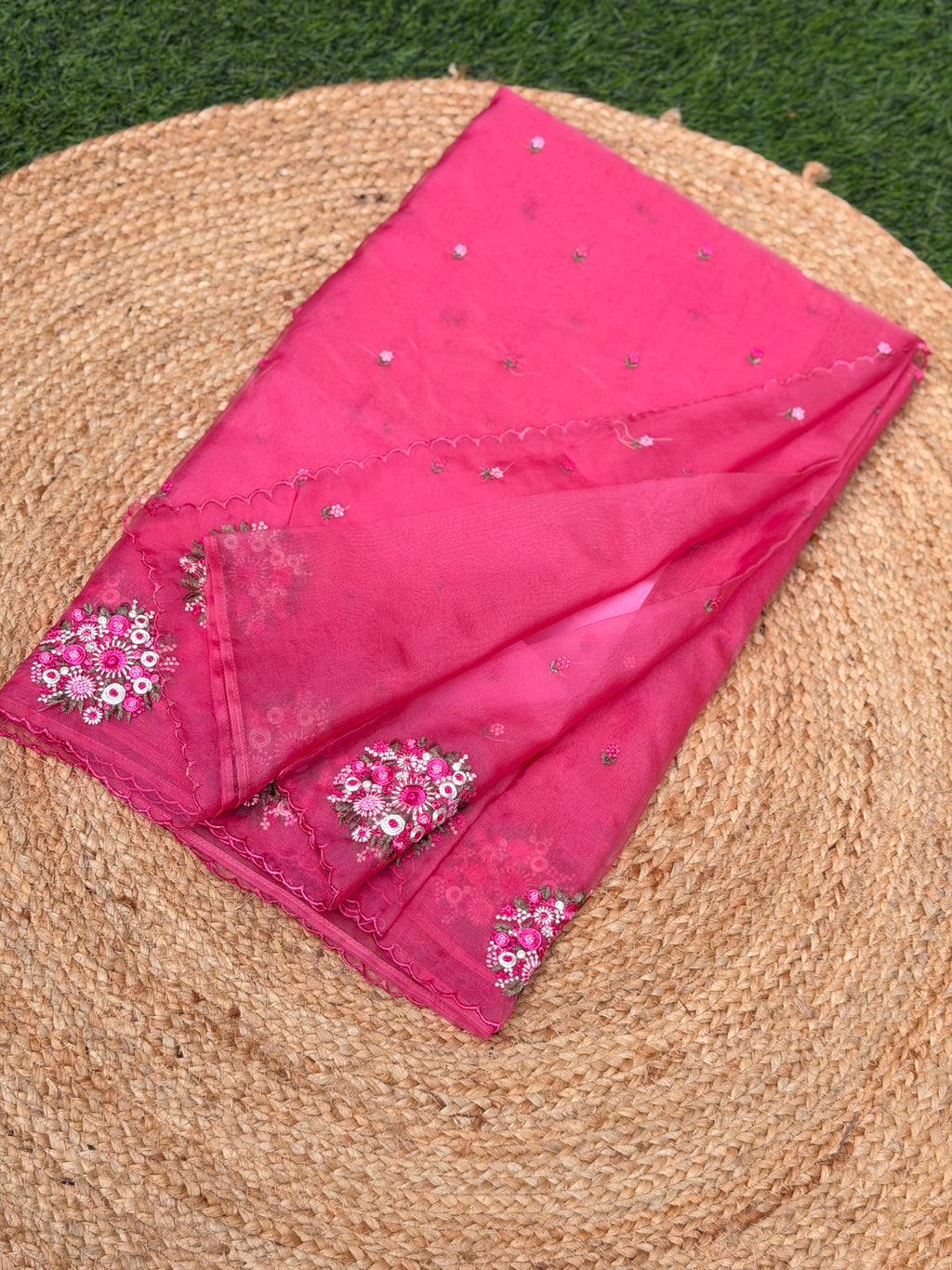 Organza with Flower Embroidery