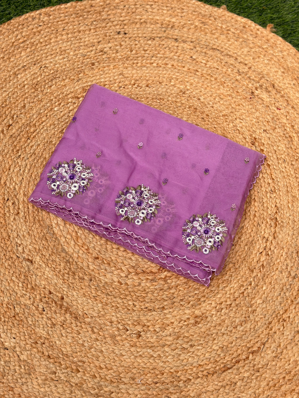 Organza with Flower Embroidery