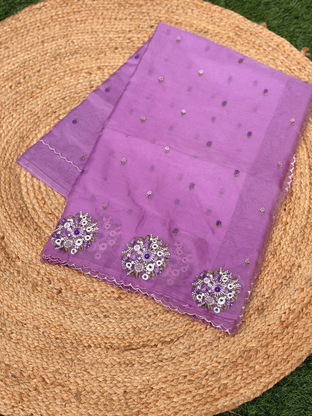 Organza with Flower Embroidery