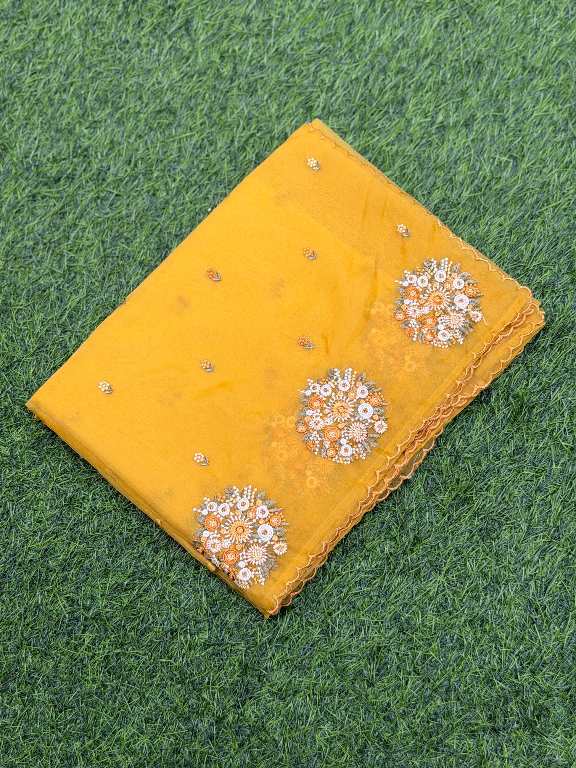 Organza with Flower Embroidery