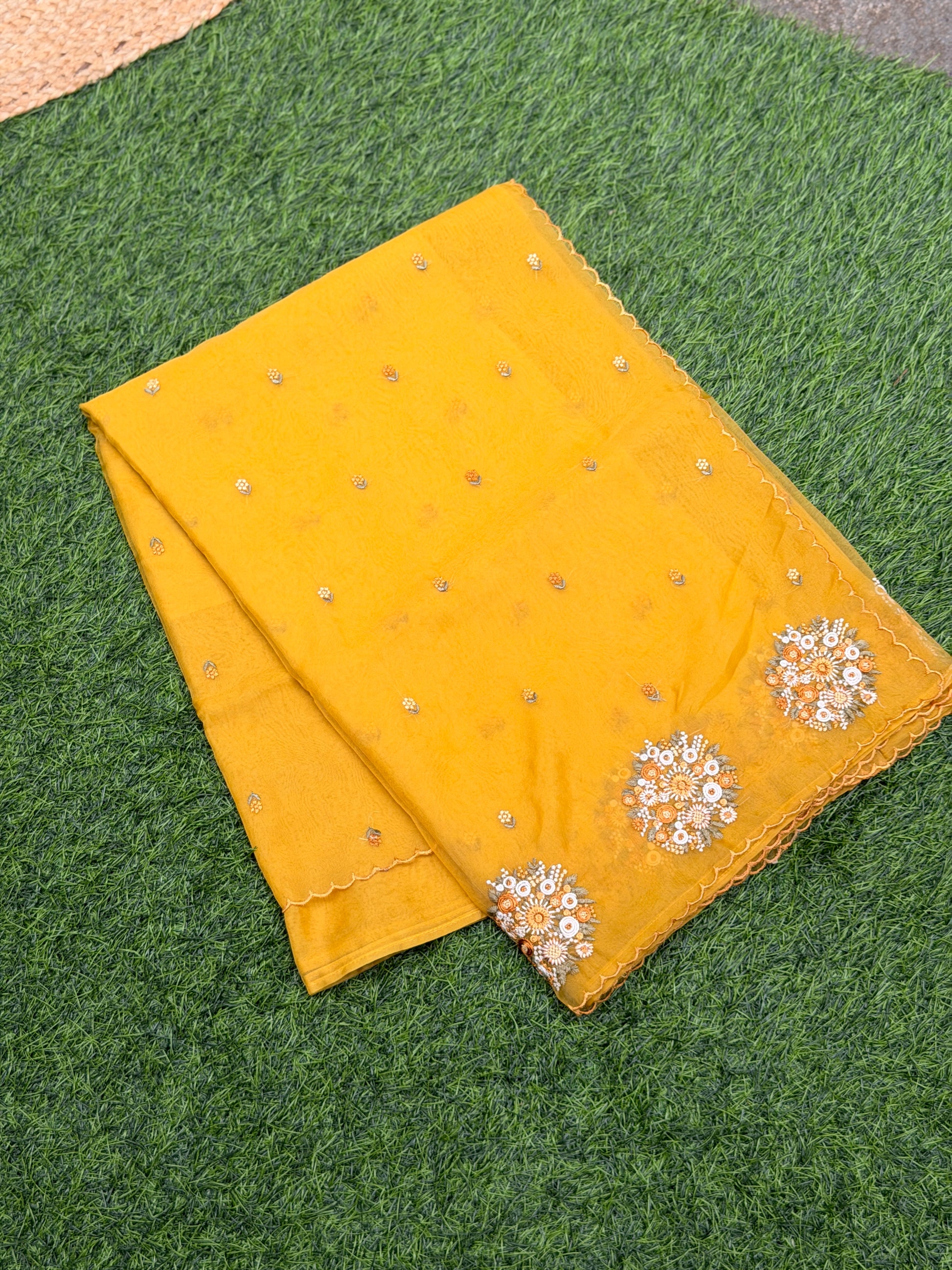 Organza with Flower Embroidery