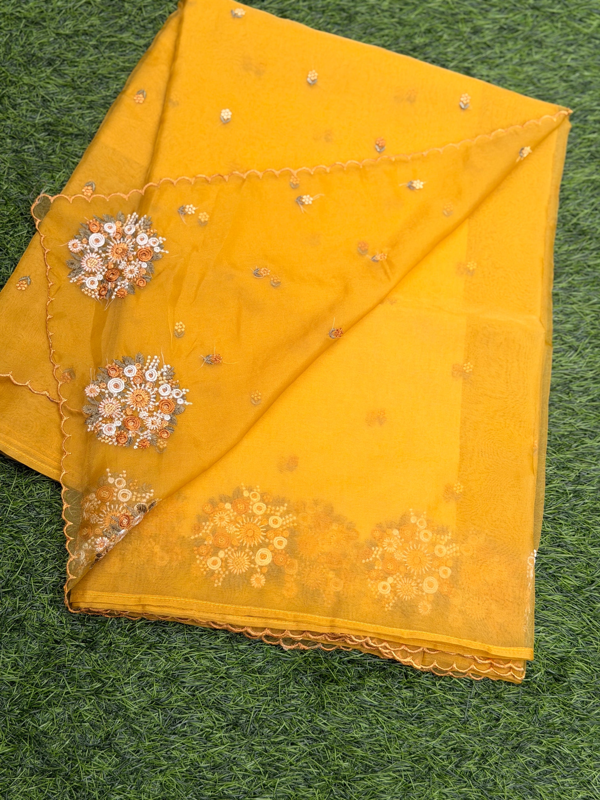 Organza with Flower Embroidery