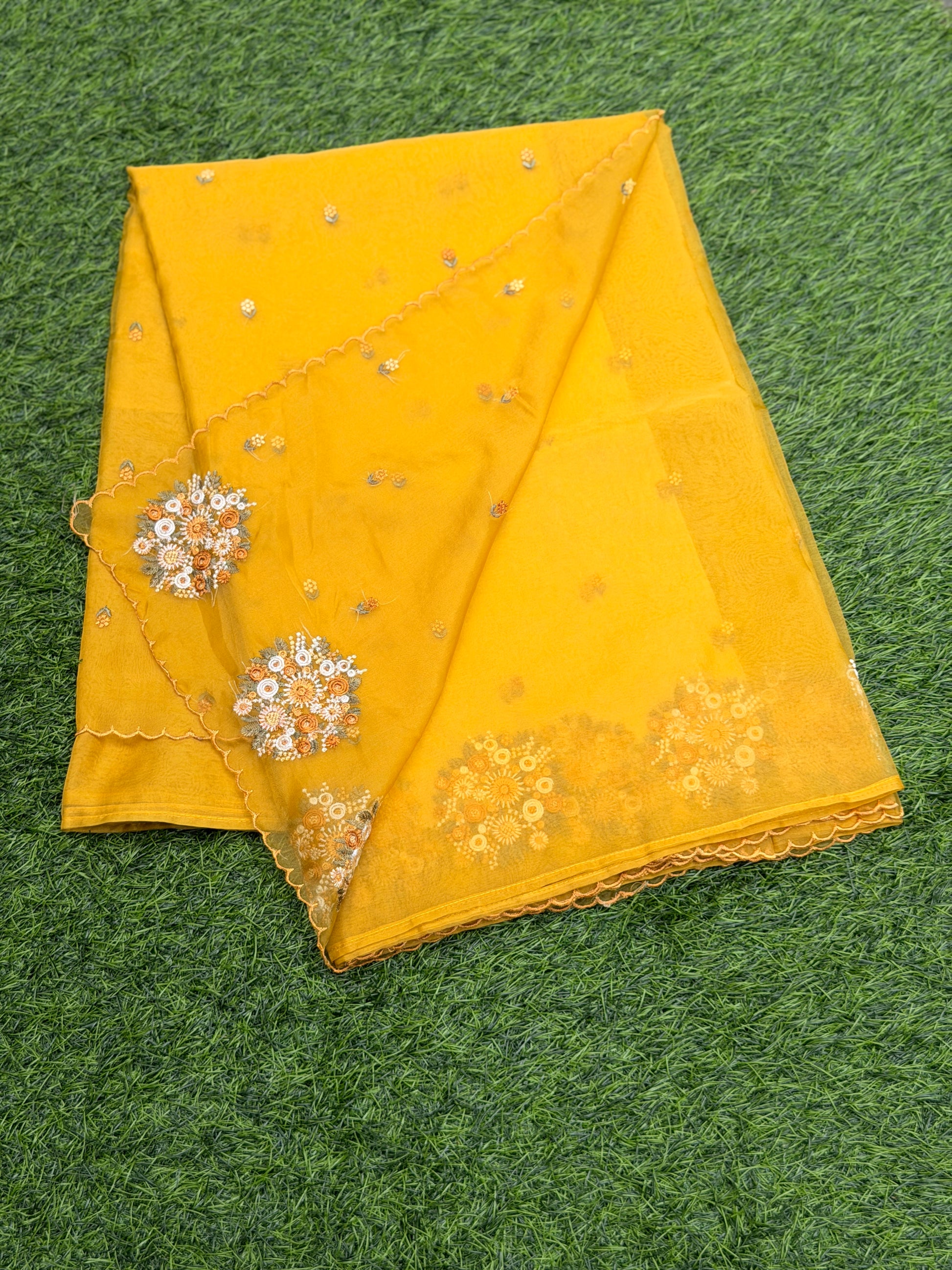 Organza with Flower Embroidery