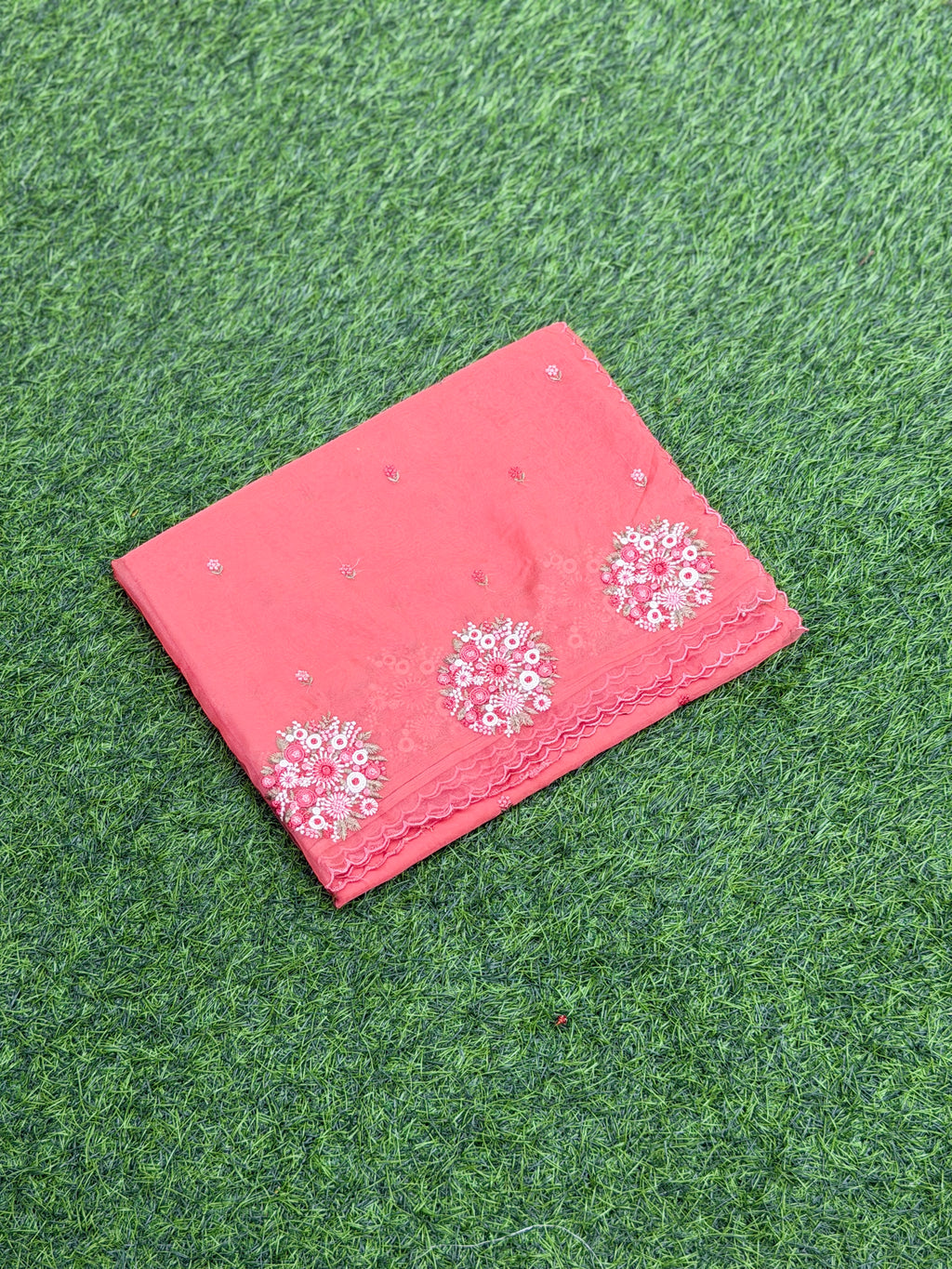 Organza with Flower Embroidery