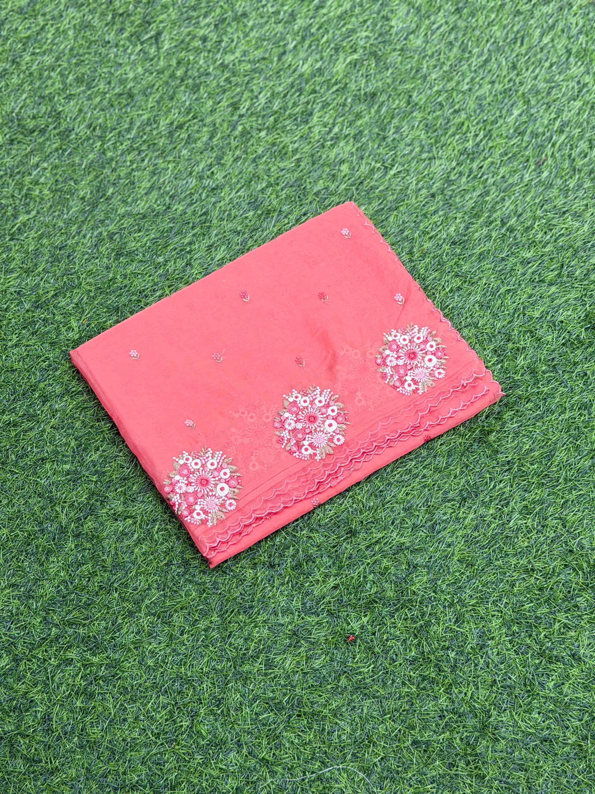 Organza with Flower Embroidery