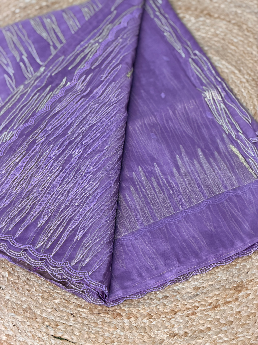 Elegant Embroidered Organza Saree