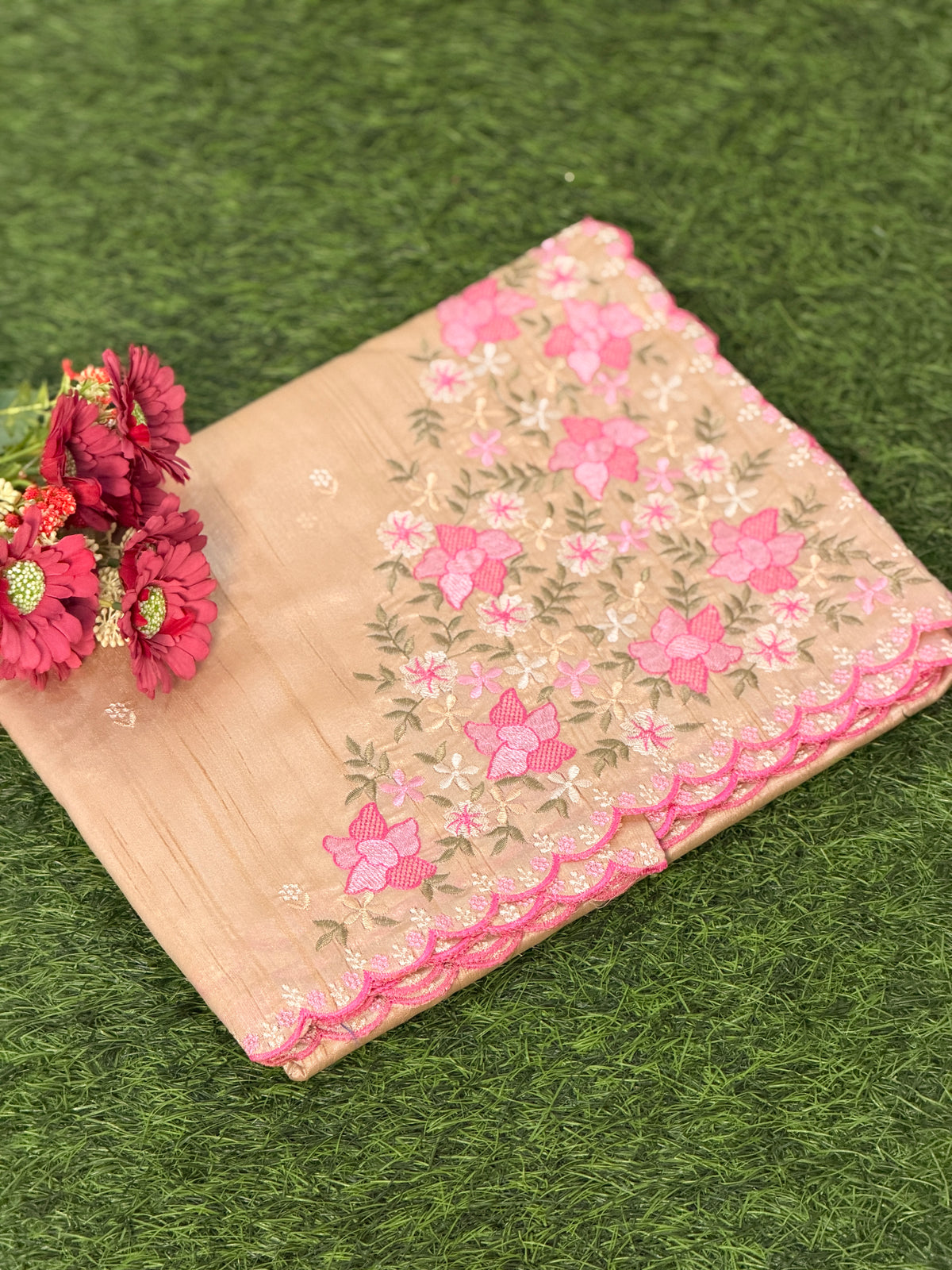 Silk Cotton Floral saree