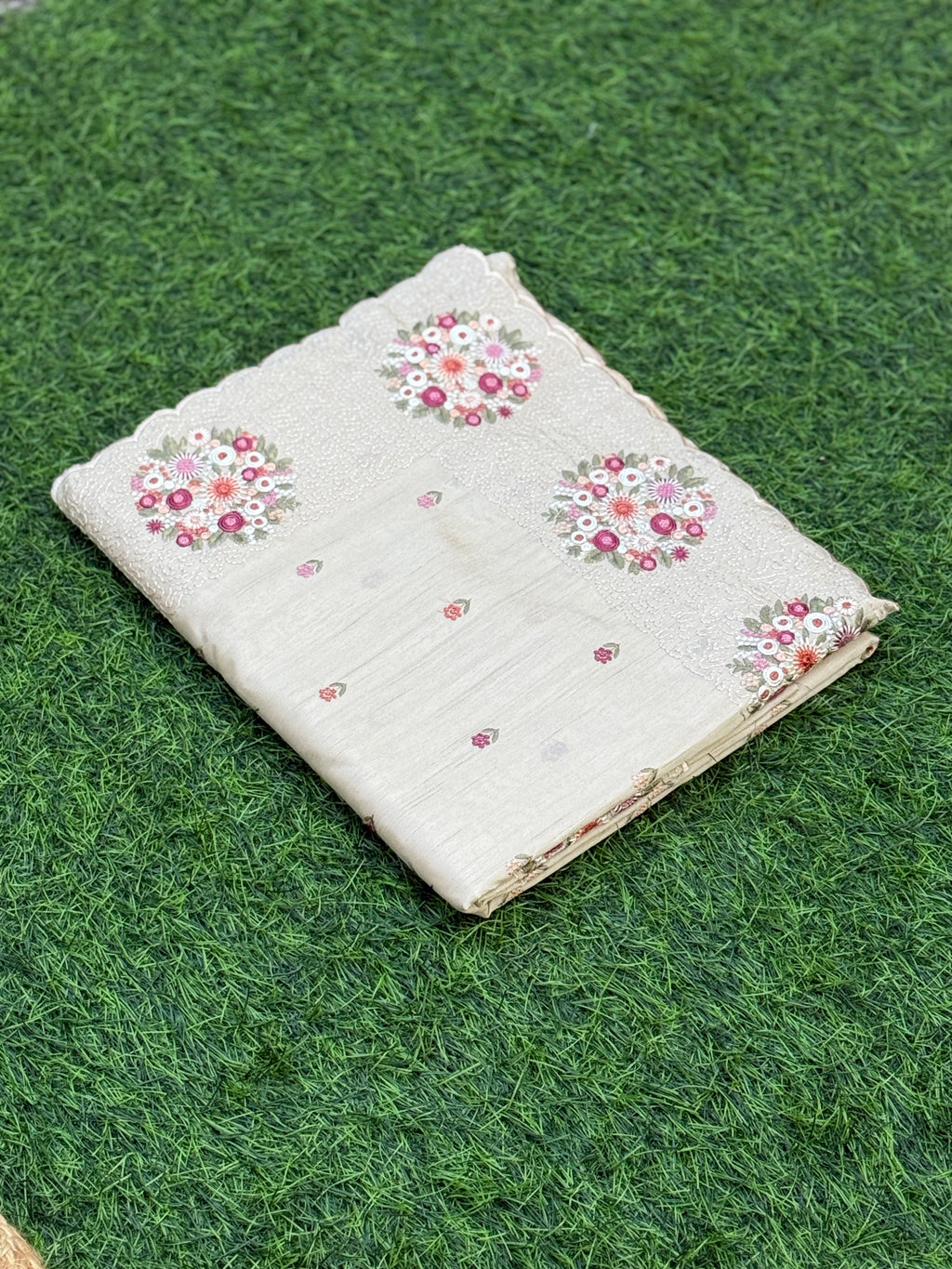 Cut Work Saree