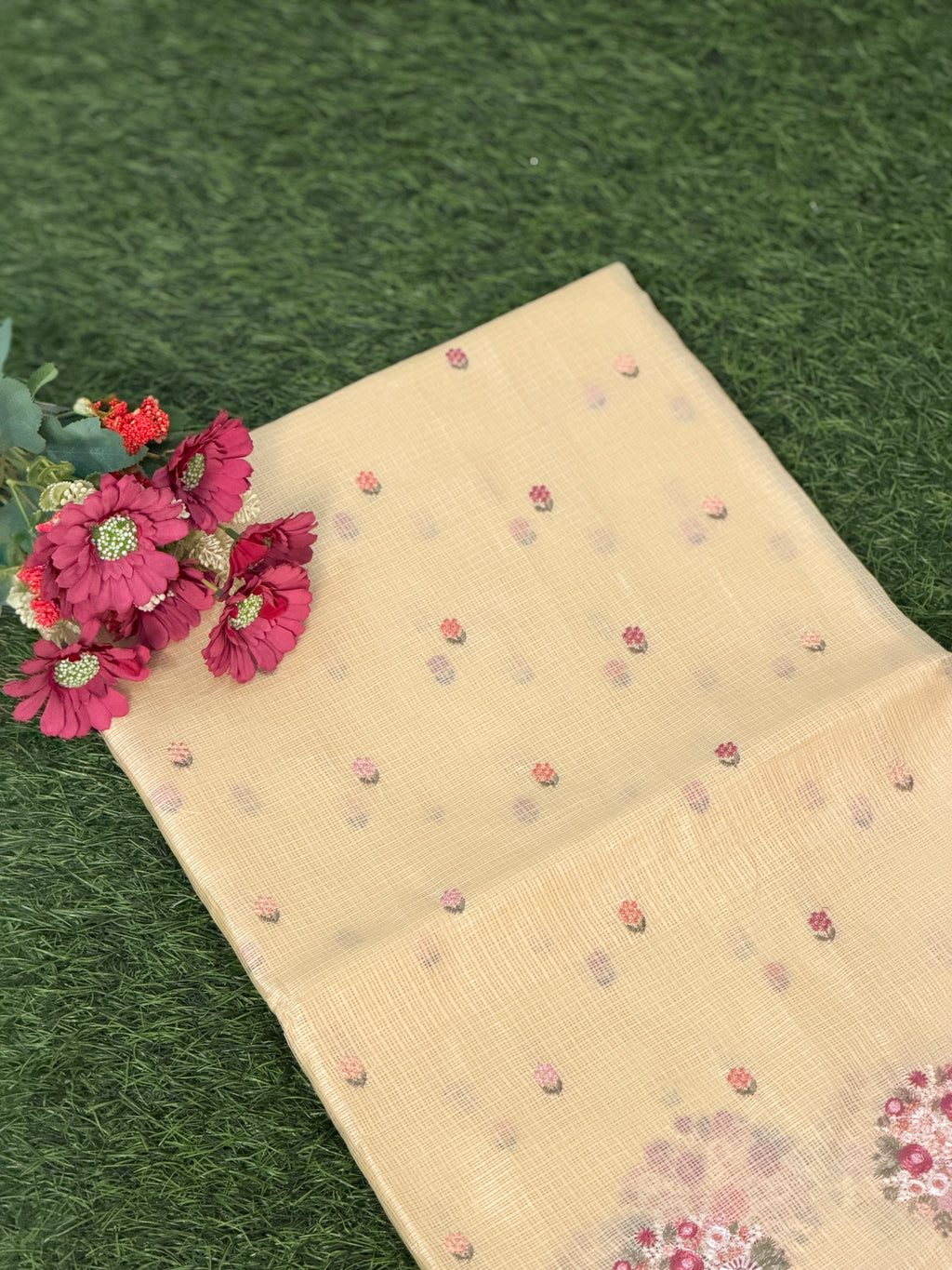 Royal Grace Net Cotta Saree