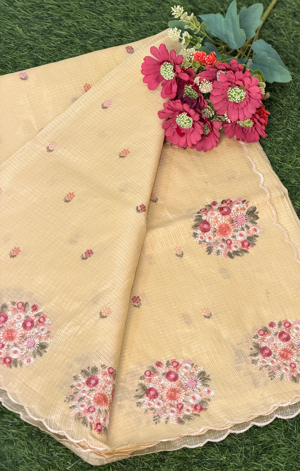 Royal Grace Net Cotta Saree