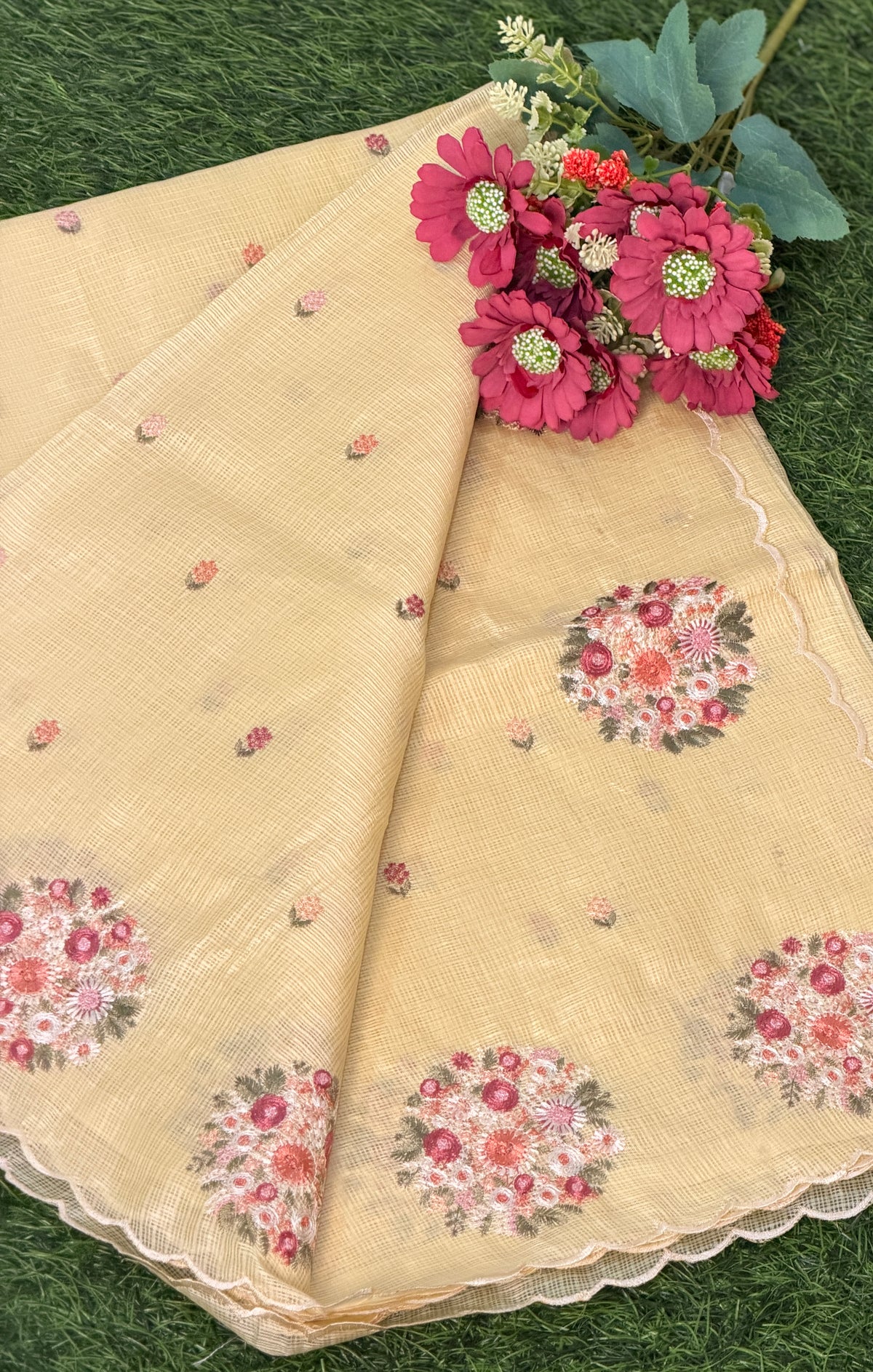 Royal Grace Net Cotta Saree