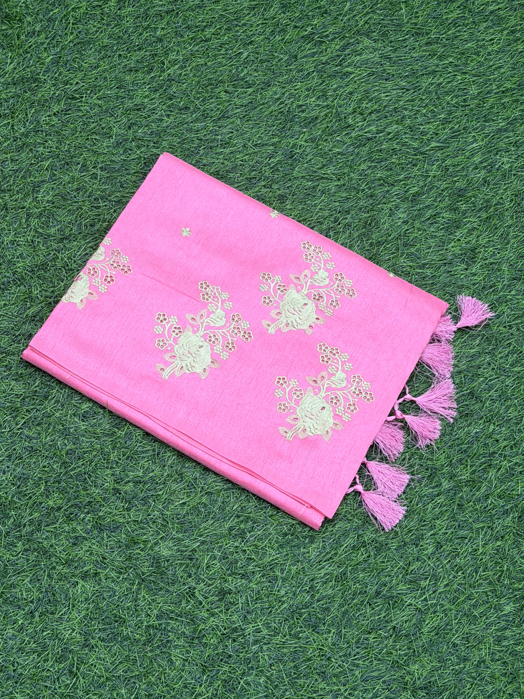 Art silk with embroidery