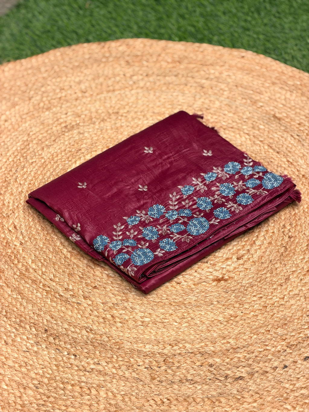 Organza with Thread Embroidery