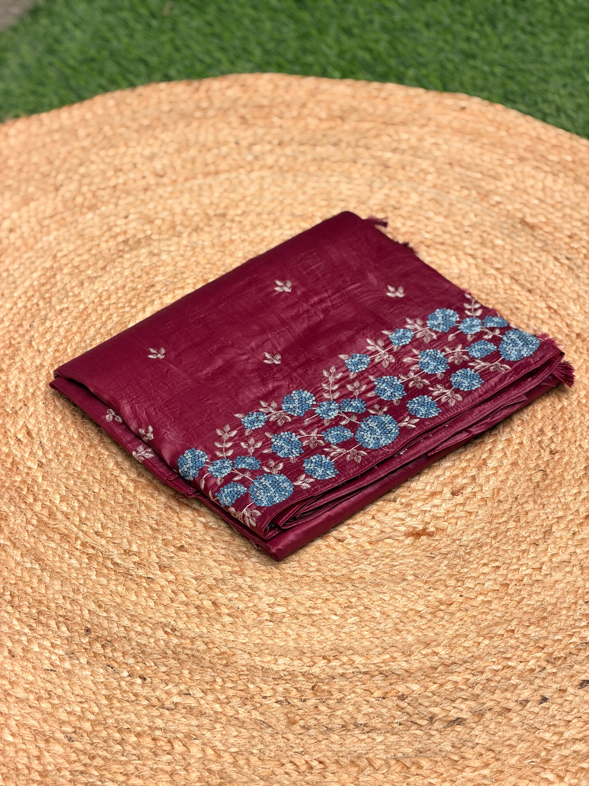 Organza with Thread Embroidery