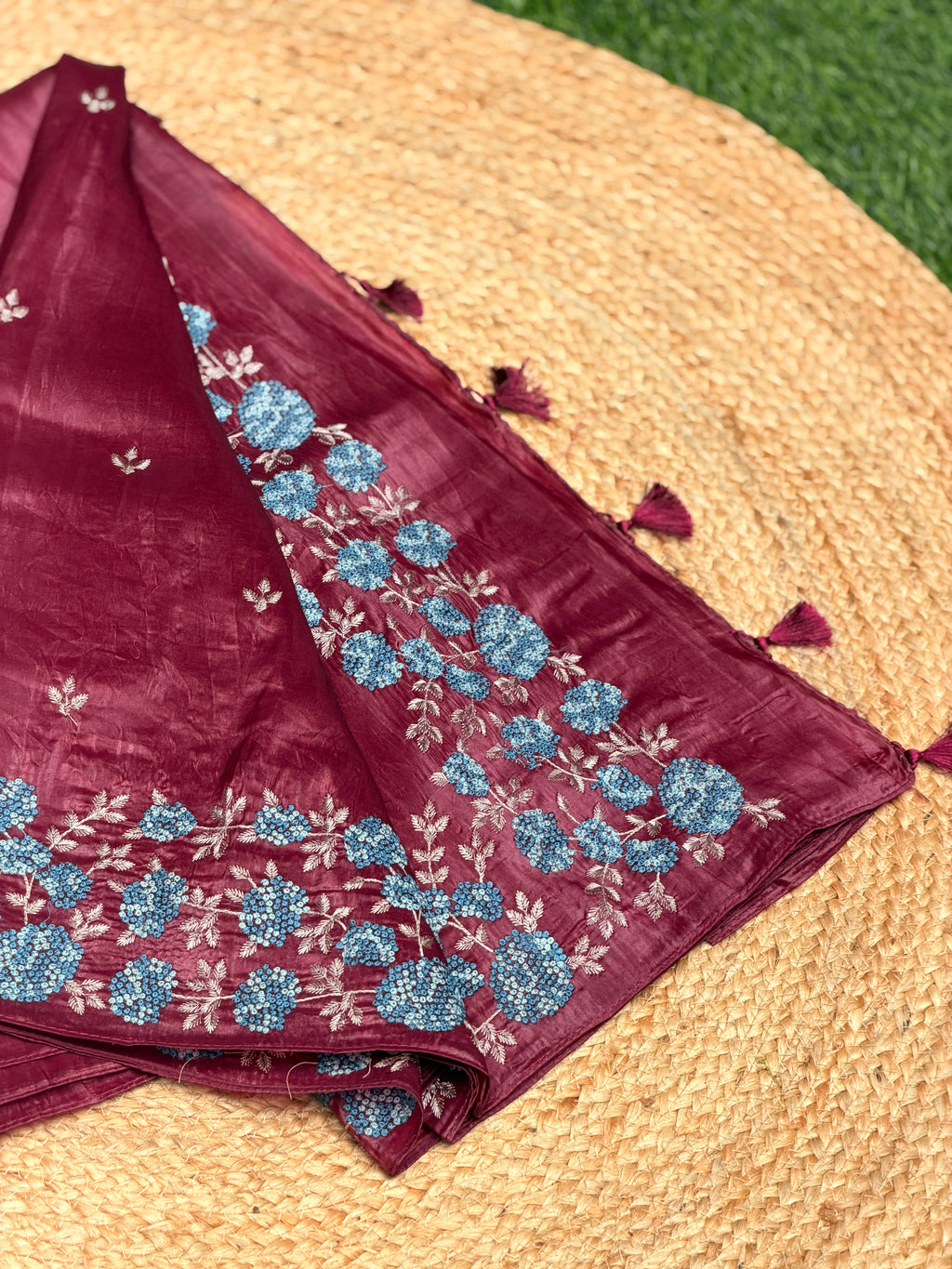 Organza with Thread Embroidery