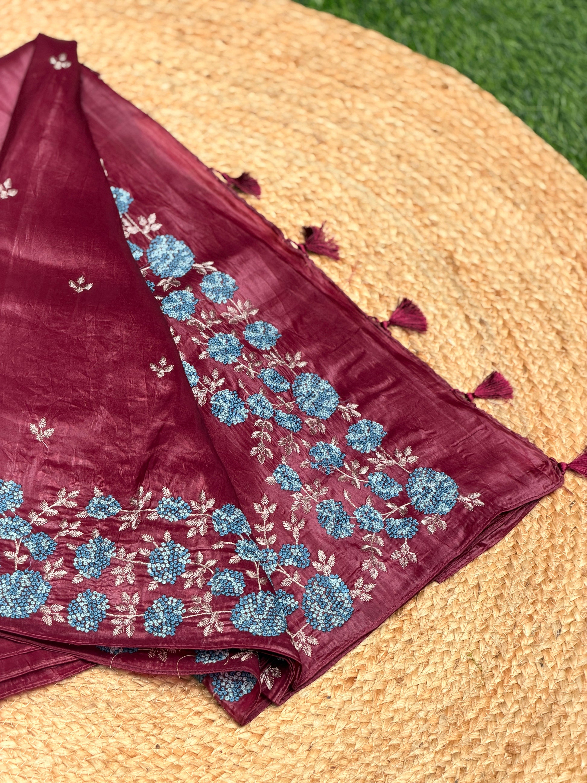 Organza with Thread Embroidery